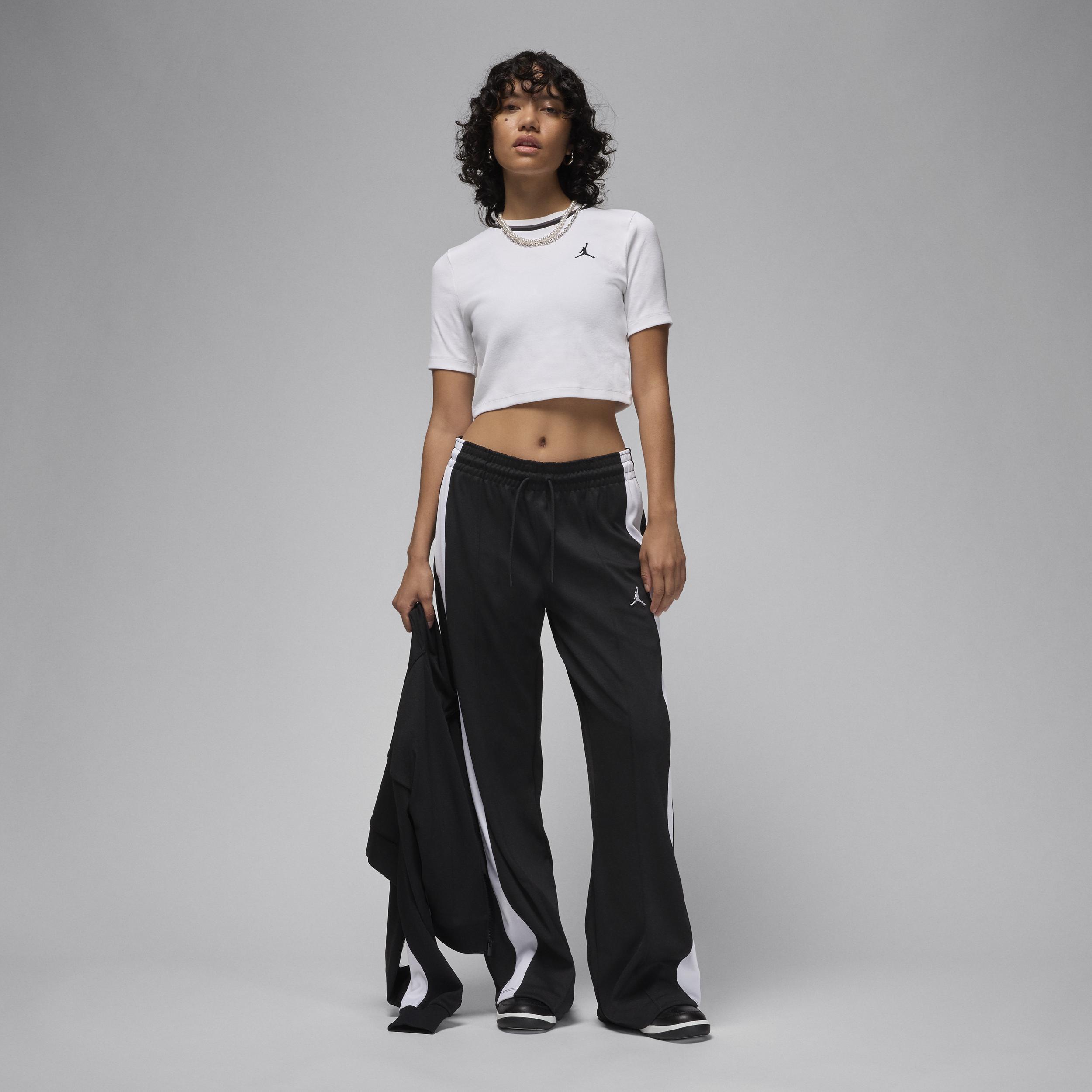 Womens Short-Sleeve Knit Top Product Image