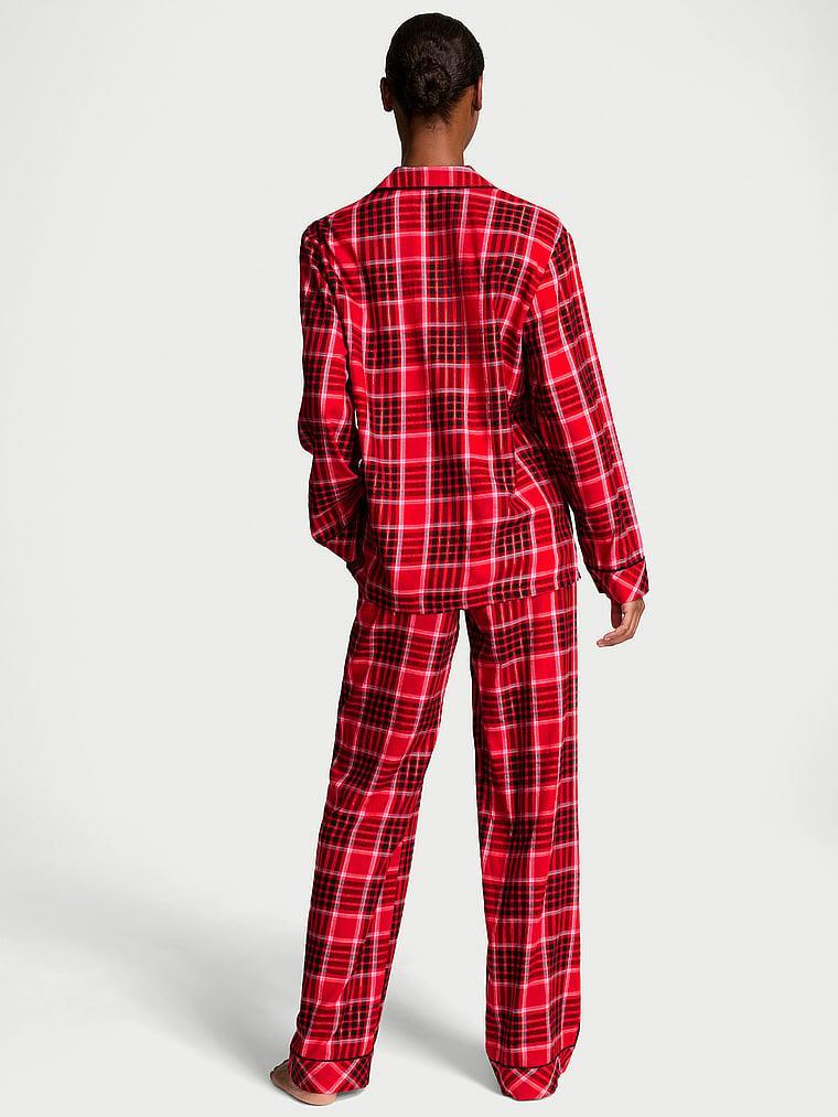 Flannel Popover Long Pajama Set Product Image