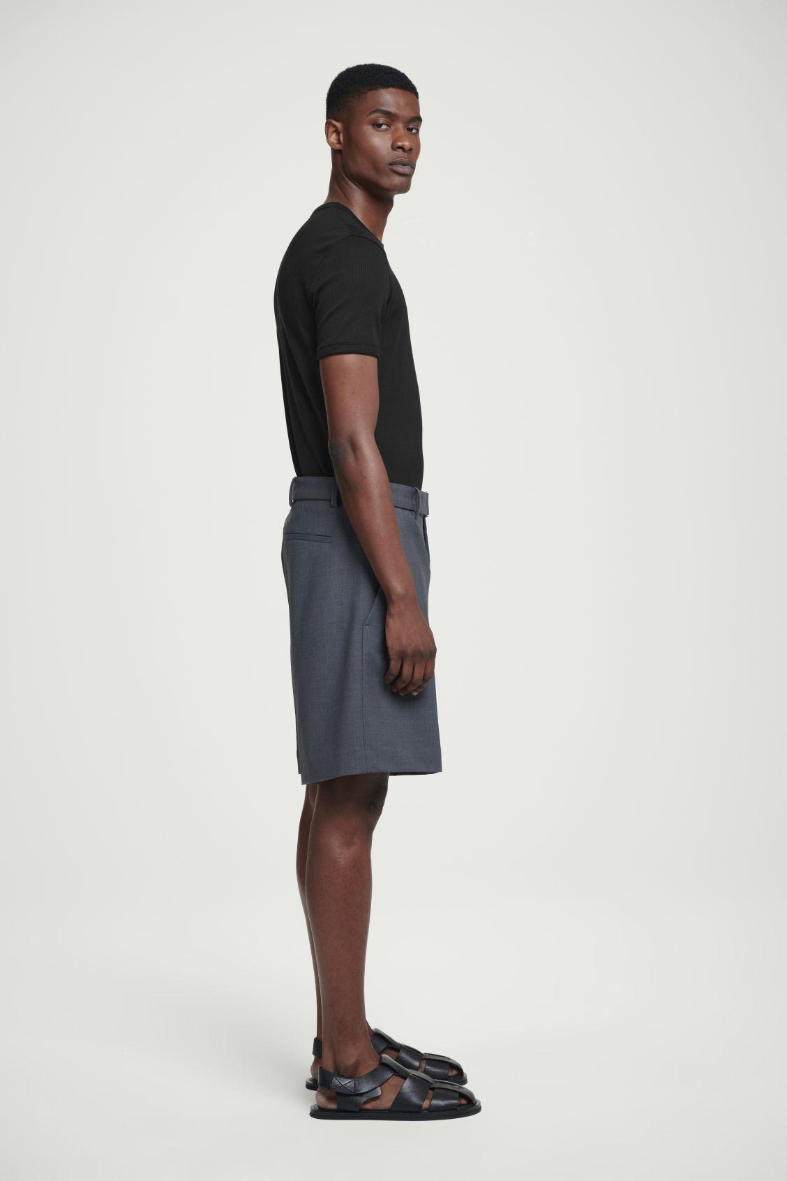SLIM RIBBED COTTON T-SHIRT Product Image
