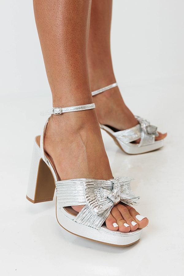 The Pippin Metallic Heel In Silver Product Image