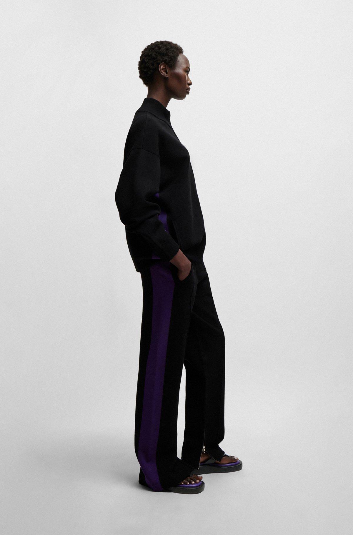 NAOMI x BOSS knitted trousers with contrast side stripe Product Image