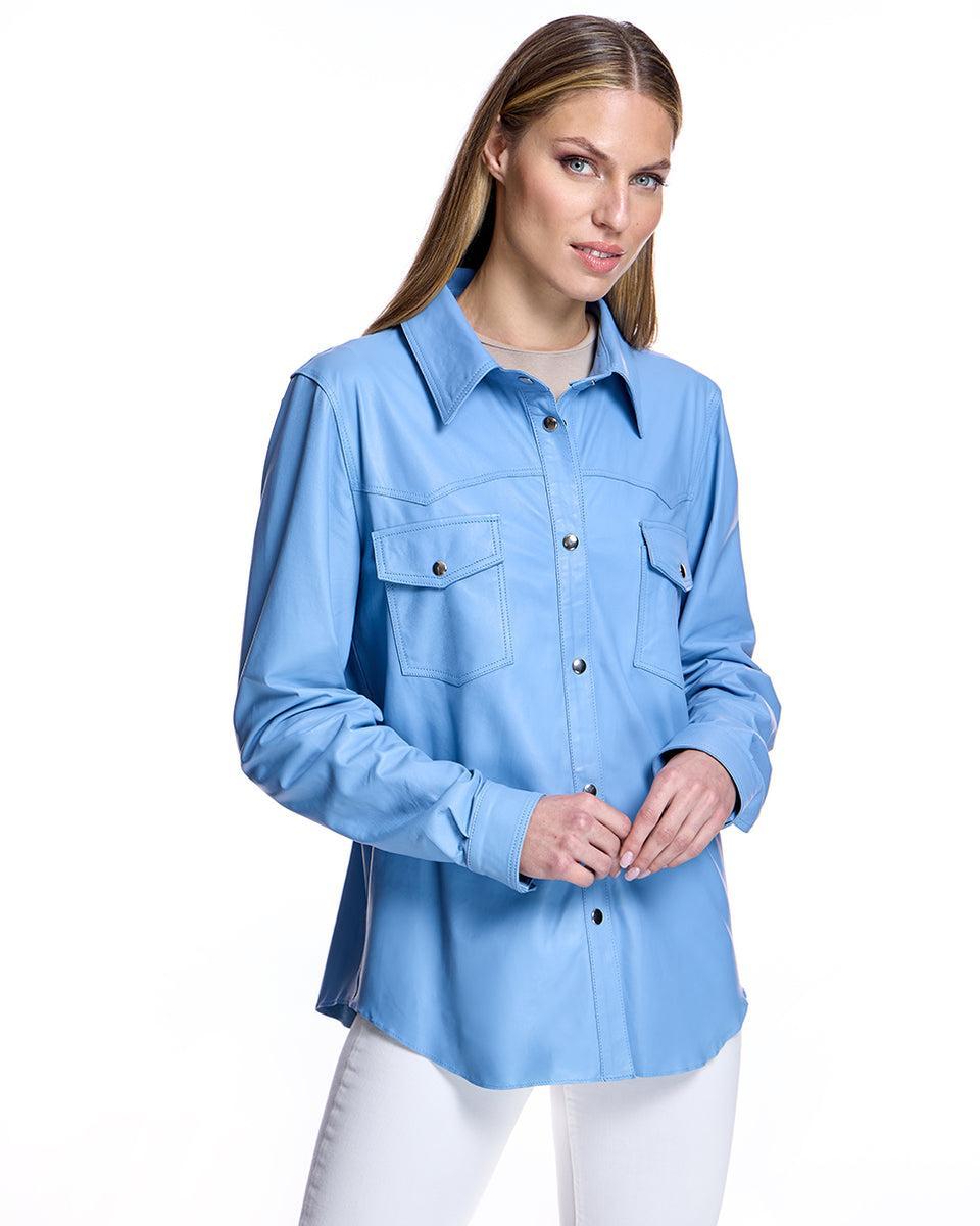 Leather Shacket with Fringe Product Image