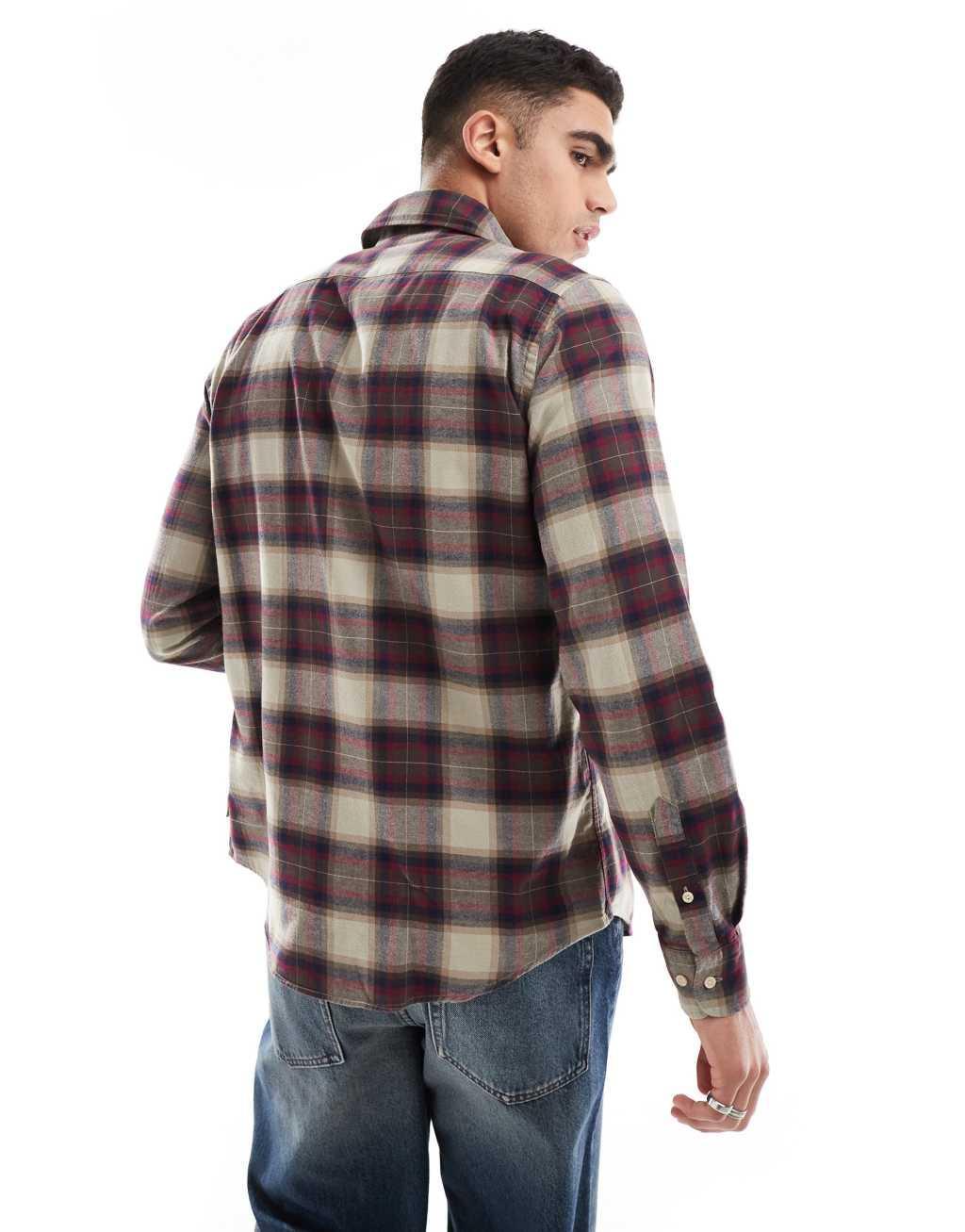 Scalpers Ferdinad Winter Shirt In Taupe Plaid  Product Image