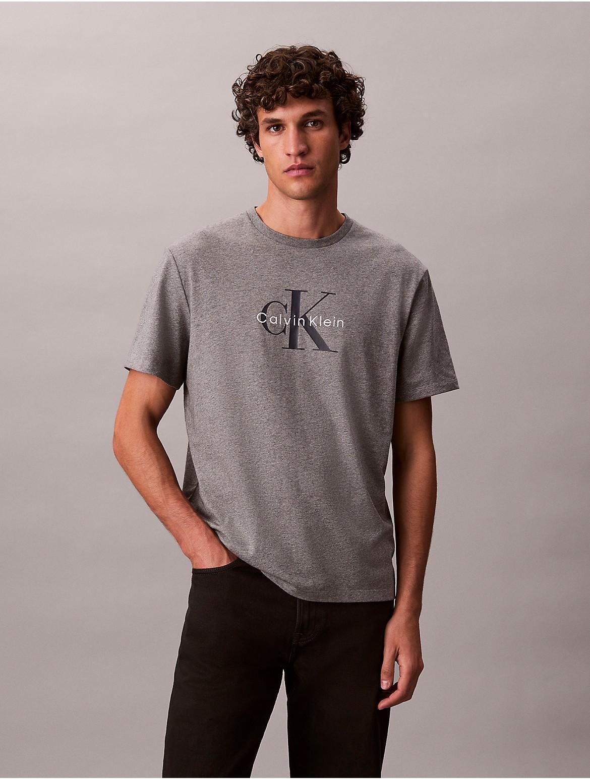 Calvin Klein Mens Monogram Logo Tee - White Product Image