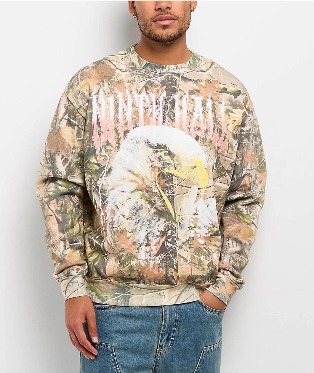 Ninth Hall With The Wind Camo Crewneck Sweatshirt Product Image