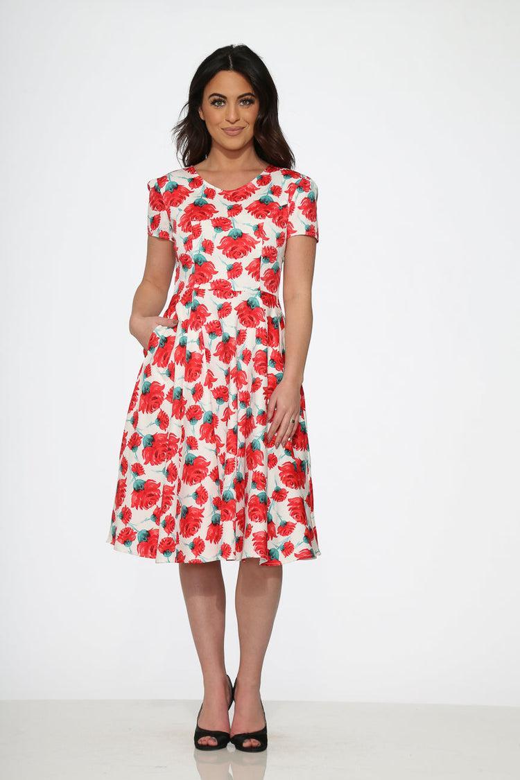 Bold Floral Swing Dress Product Image