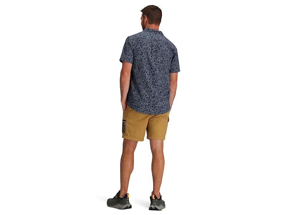 Royal Robbins Amp Lite Printed Short Sleeve (Deep Blue Fortuna Print) Men's Clothing Product Image