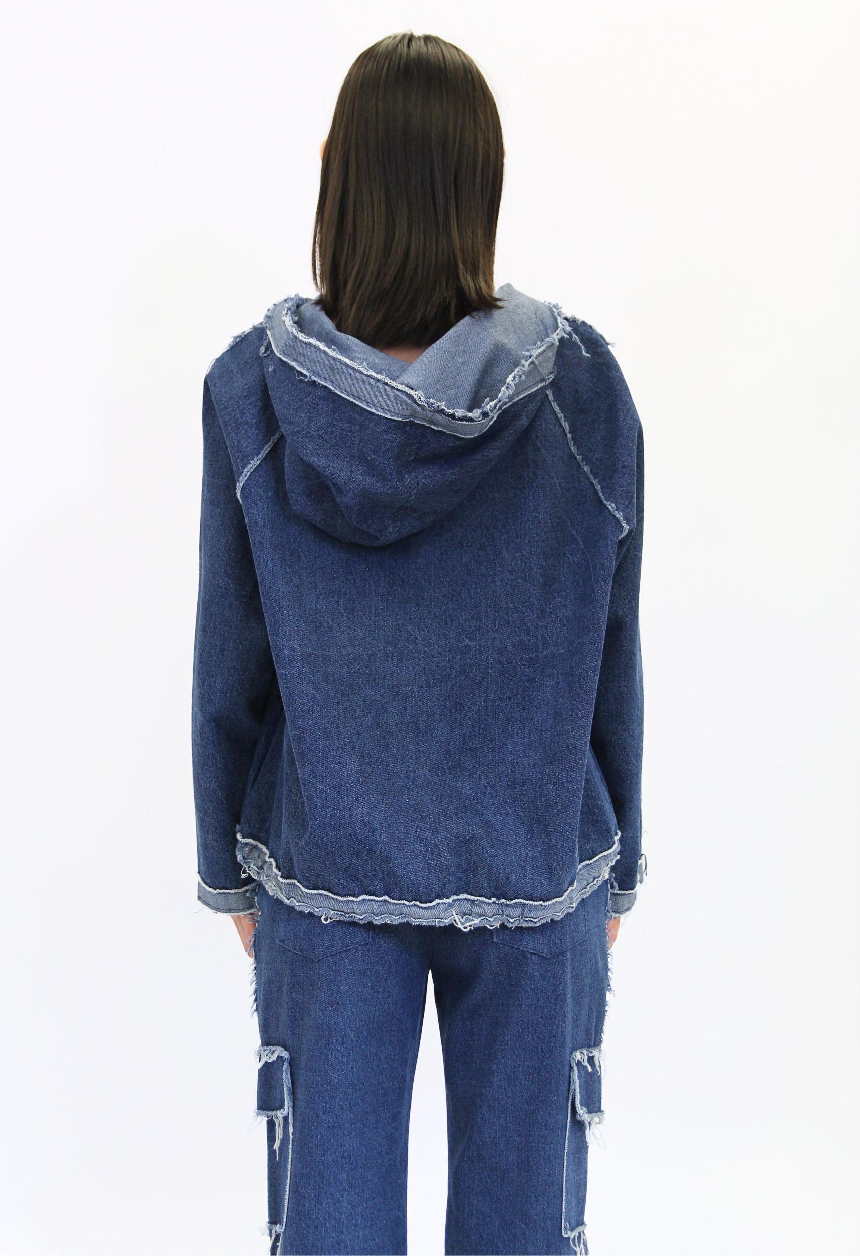 Mellow Distressed Denim Hoodie Product Image