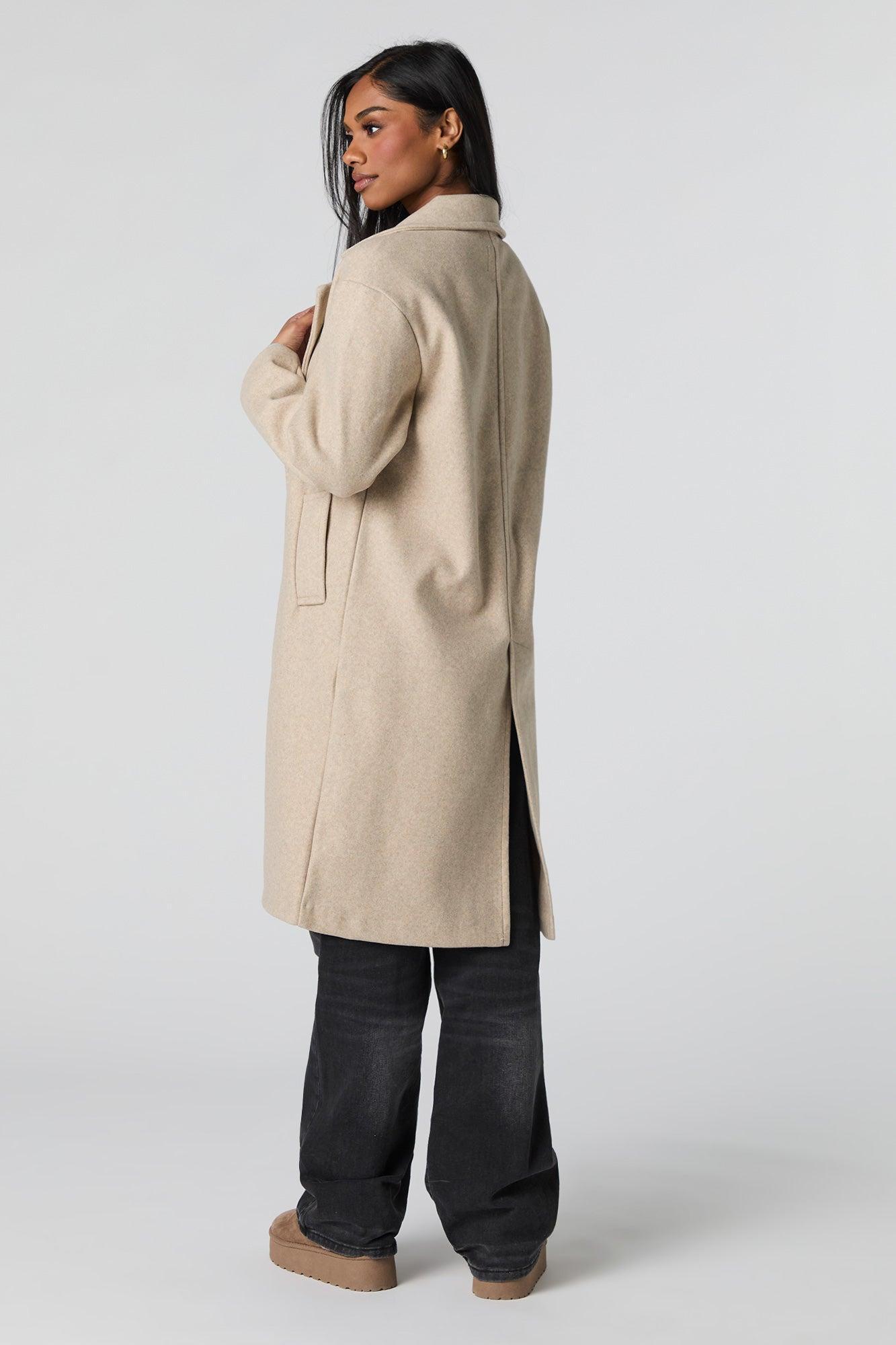Single Button Collared Midi Coat Female Product Image