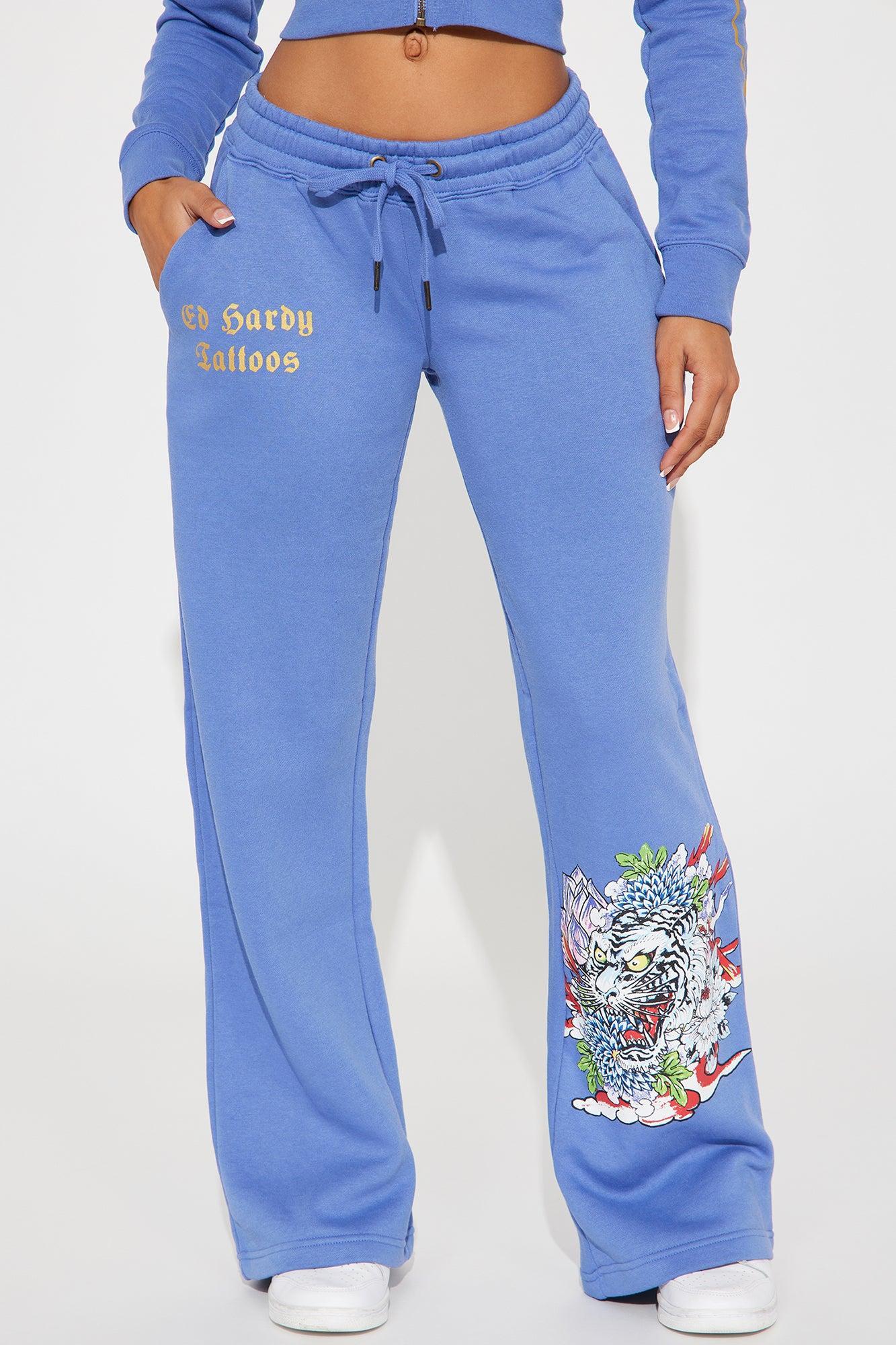 Ed Hardy Lotus Love Pant - Blue Product Image
