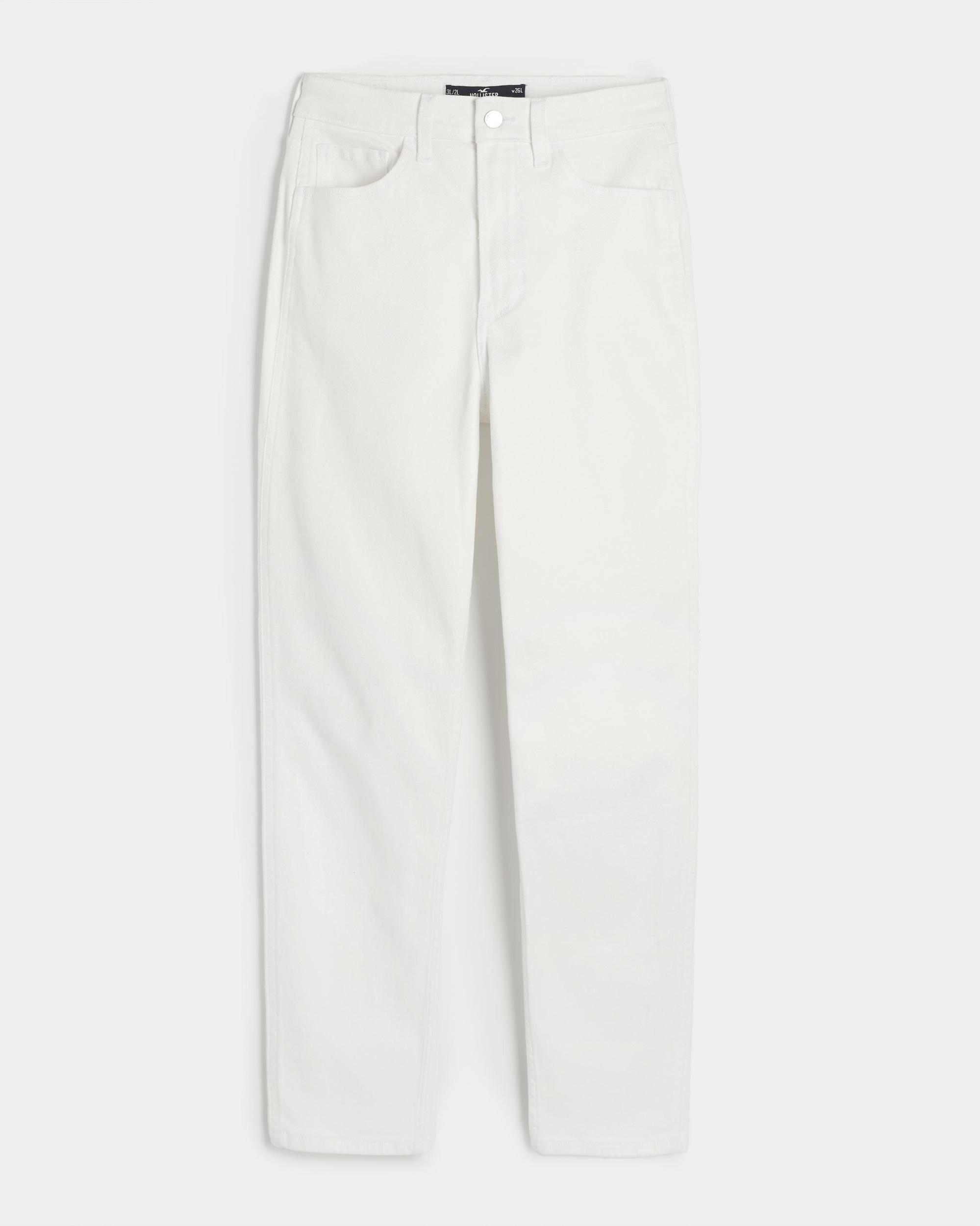 Ultra High-Rise White Mom Jeans Product Image