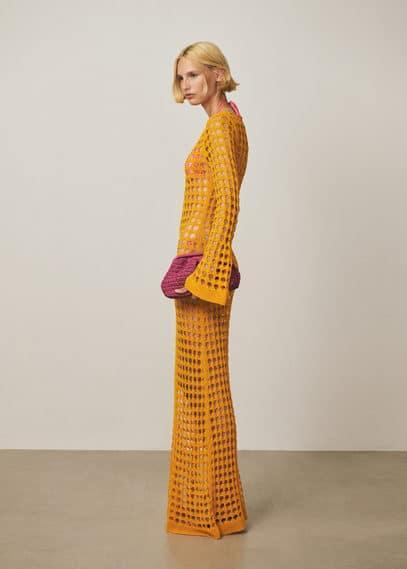 Mango Womens Natural Fiber Clutch Bag Product Image