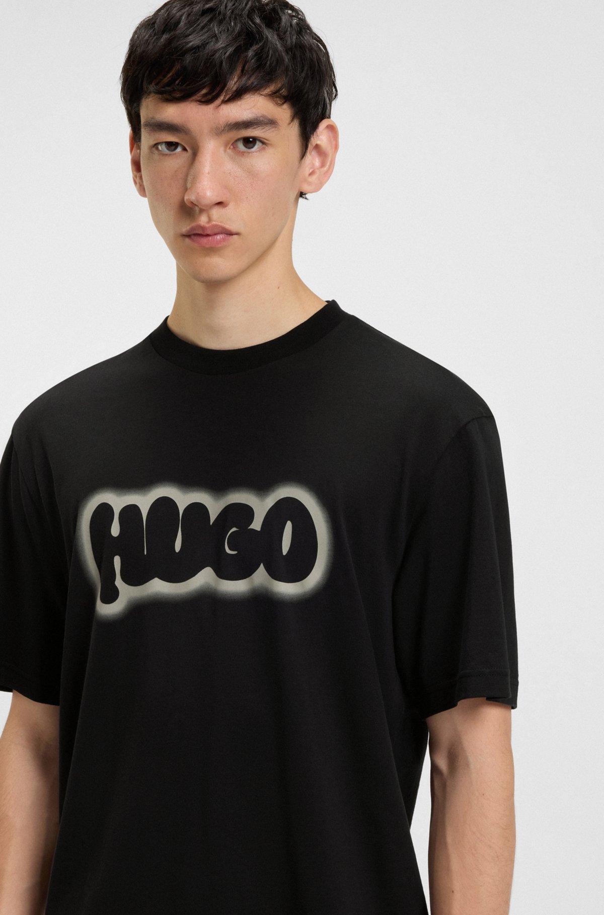 Cotton-jersey T-shirt with logo print Product Image