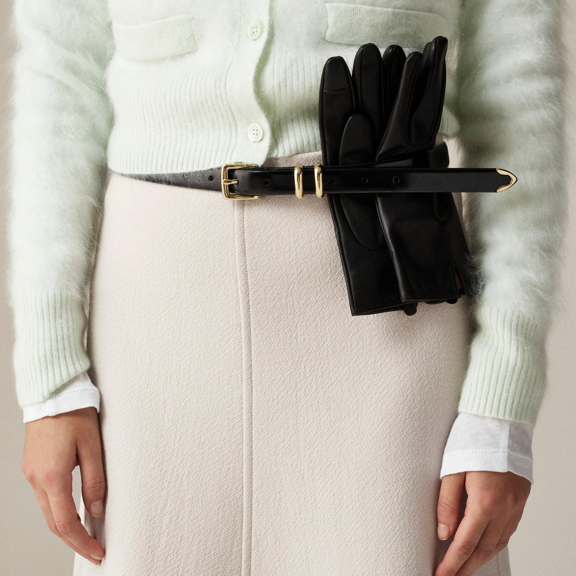 A-line circle skirt in double-cloth wool blend Product Image