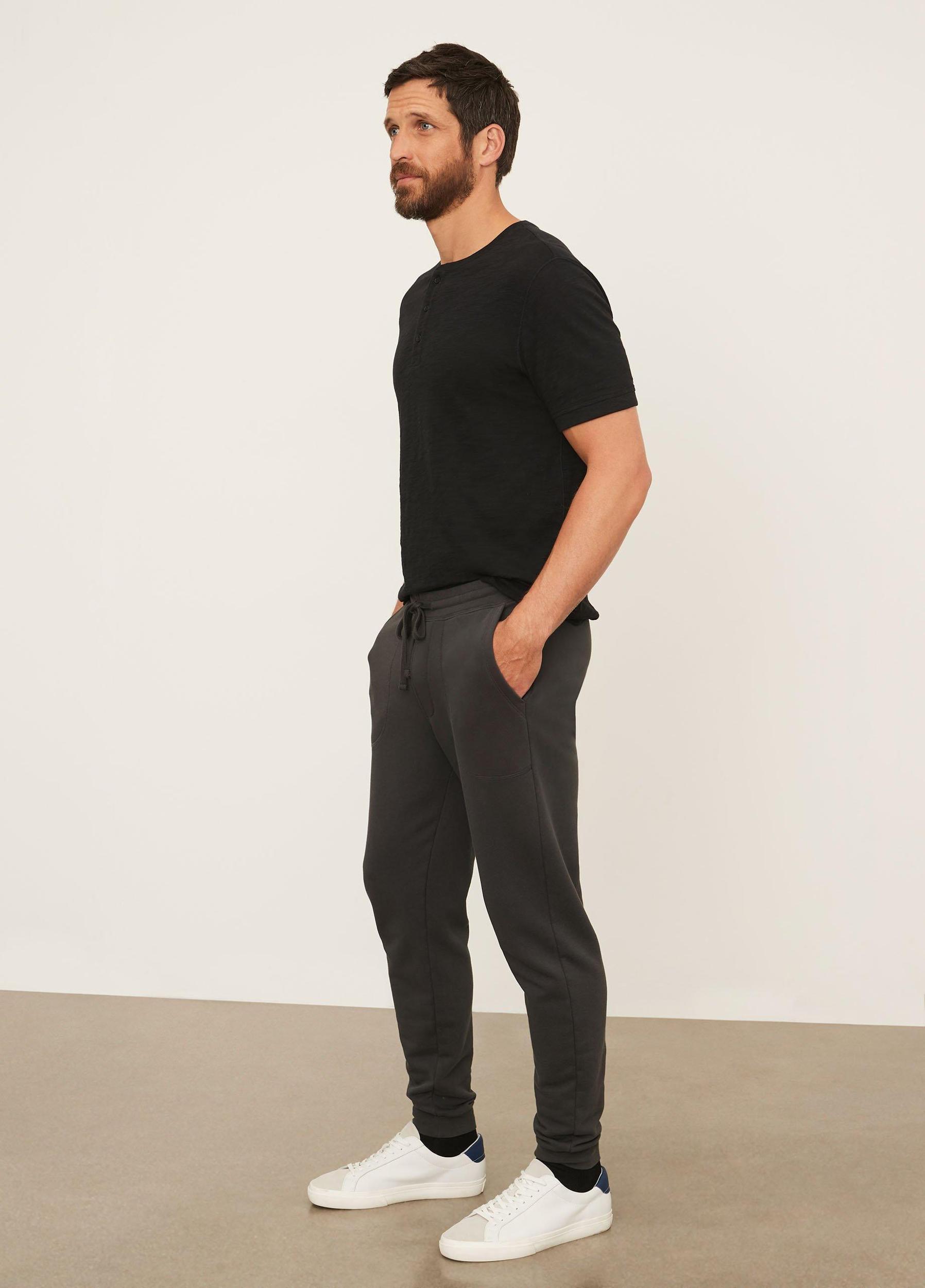 Mens French Terry Jogger, Washed Black, Size XXL Vince Product Image