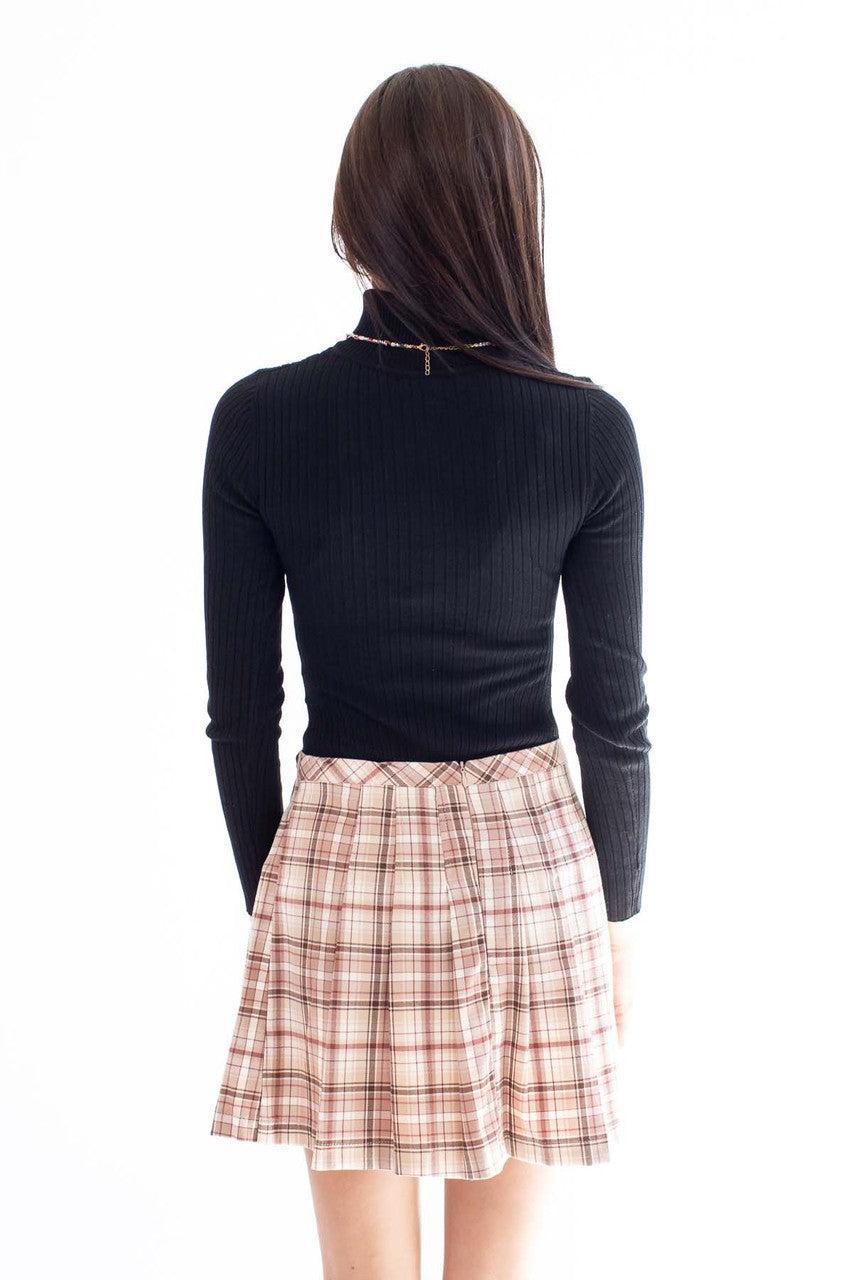 Black Ribbed Sweater Bodysuit Product Image