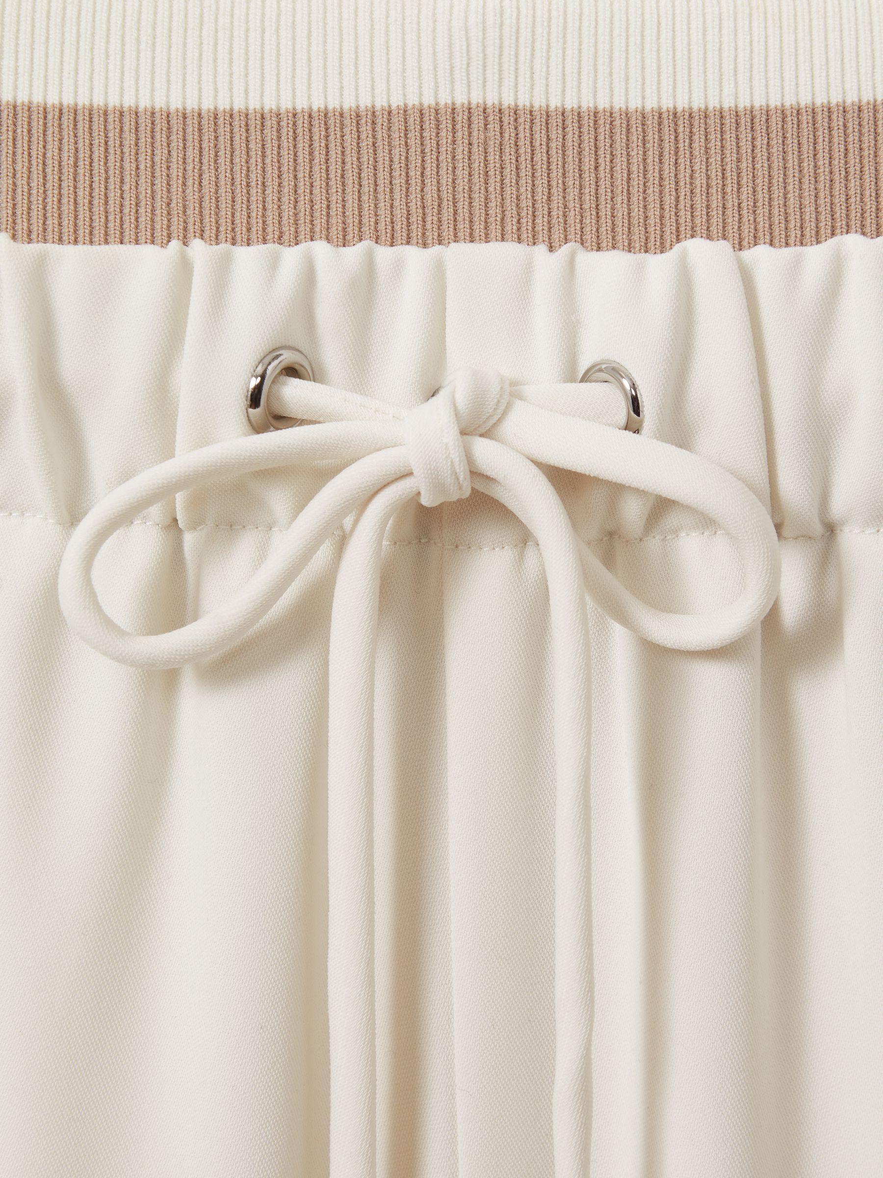 Petite Linen Belted Sleeveless Midi Dress in Neutral Product Image