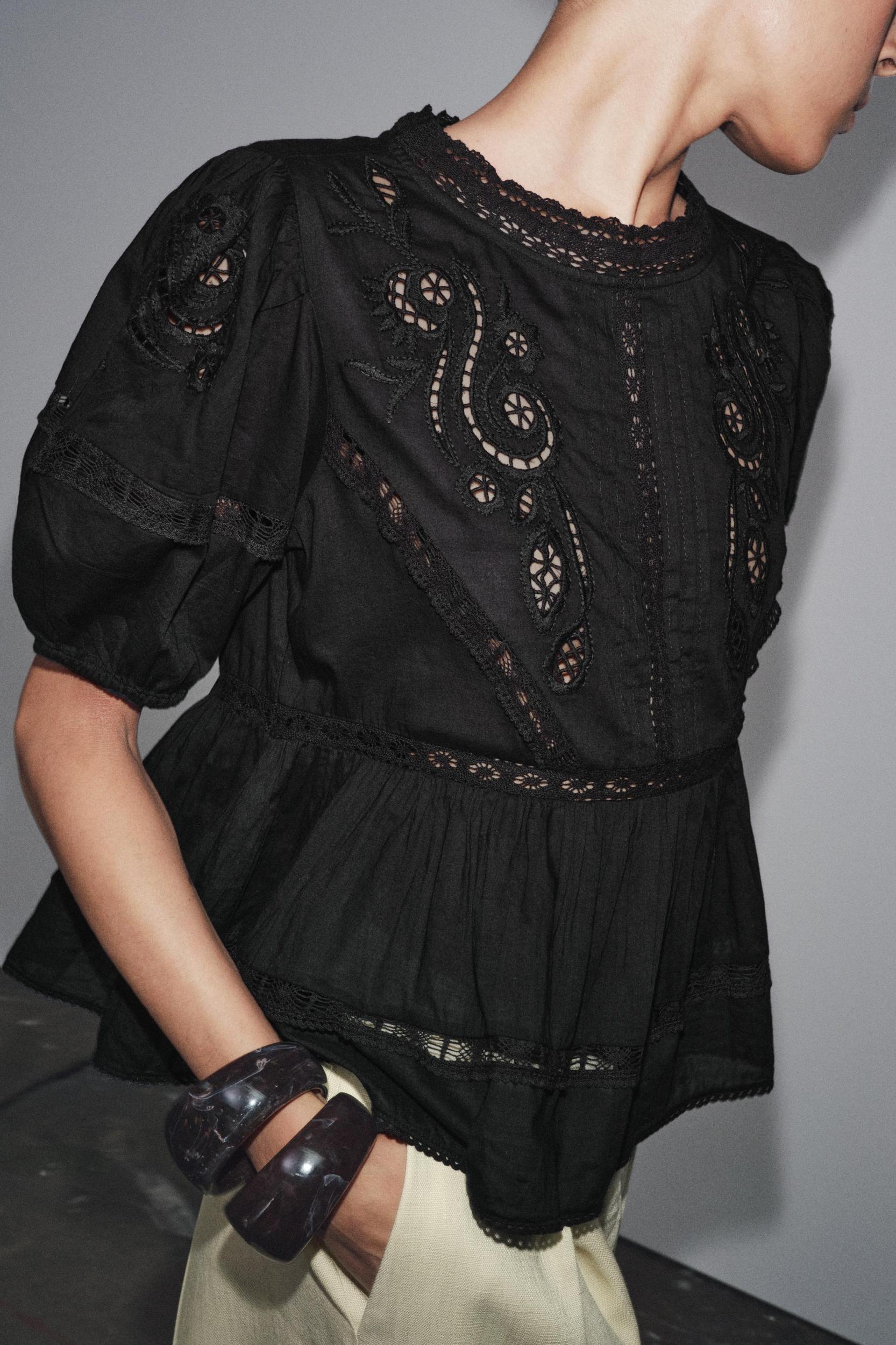 ZW COLLECTION ROMANTIC EMBROIDERED BLOUSE Product Image
