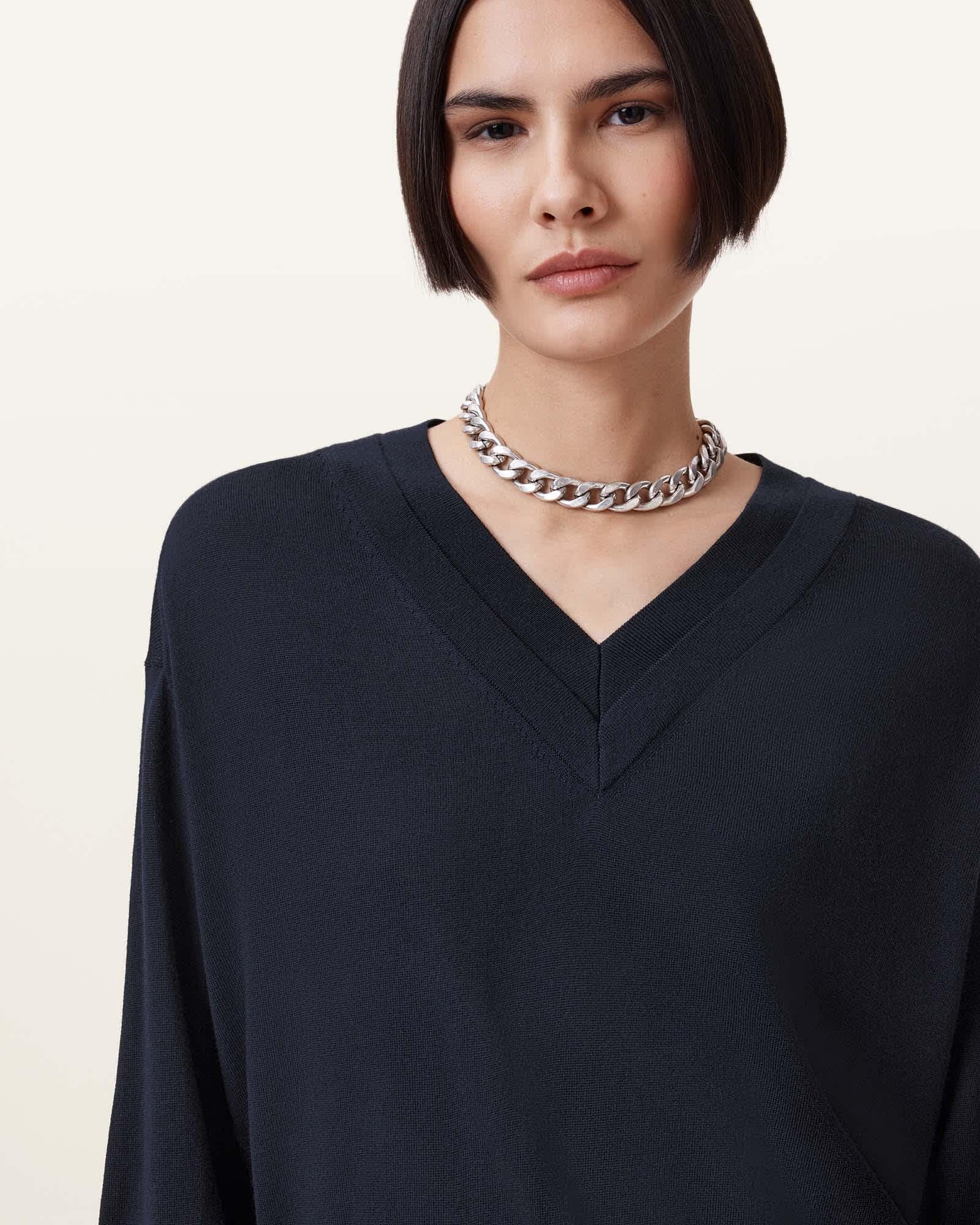 Julieana V Neck Wool Sweater Product Image