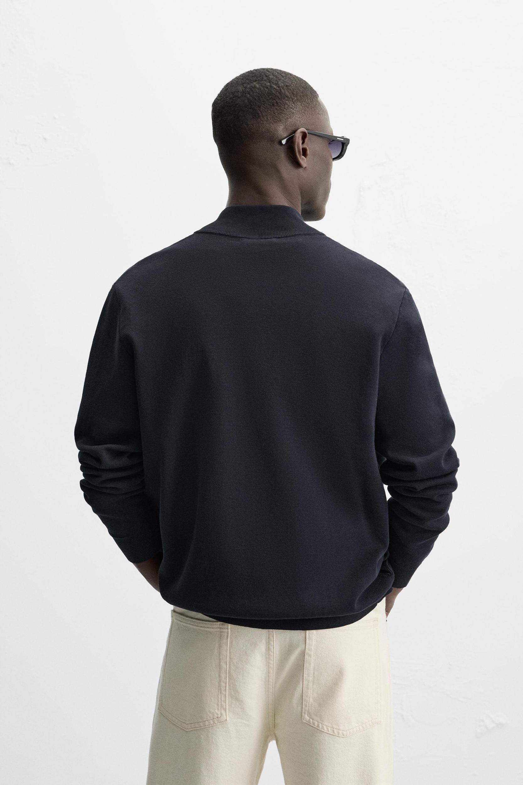 ZIPPERED MOCK NECK CARDIGAN Product Image