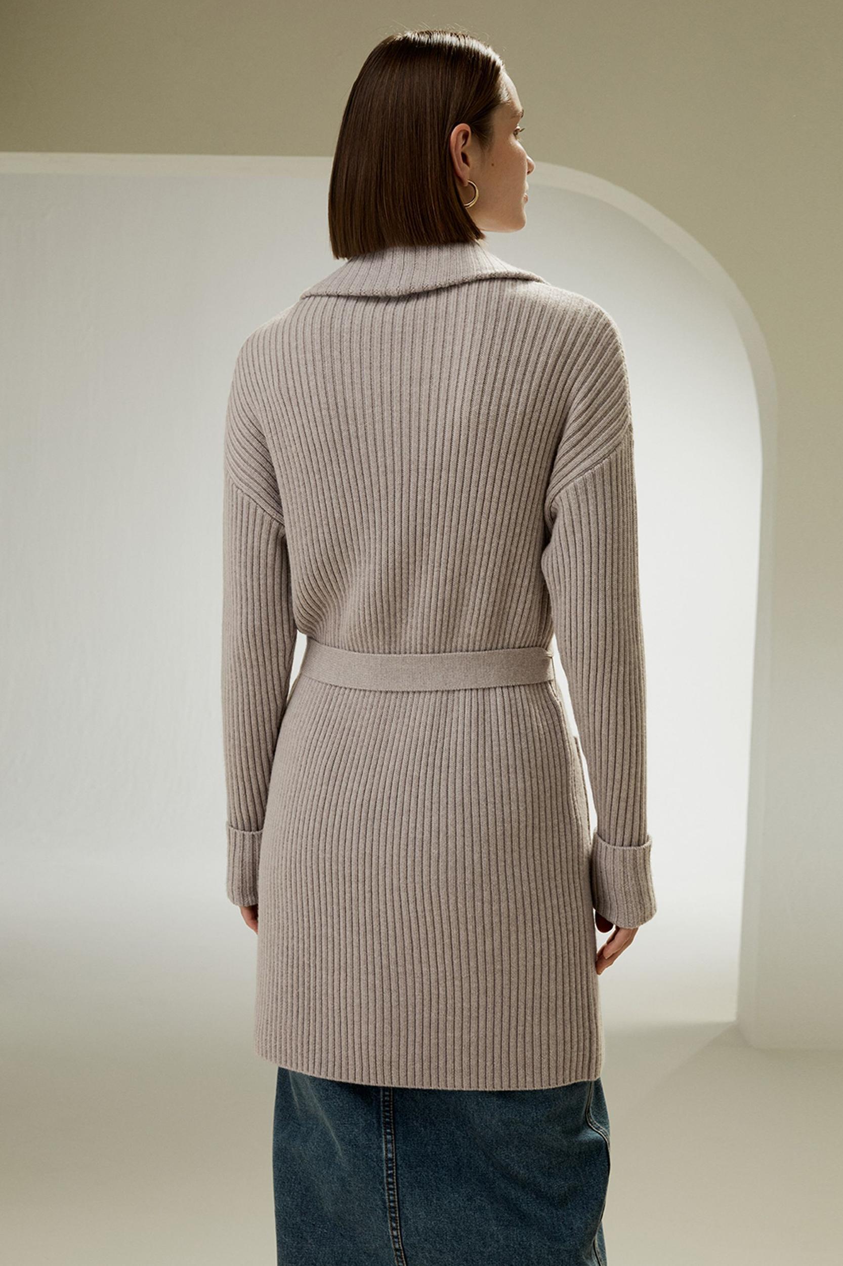 Merino Wool Shawl Collar Cardigan Product Image