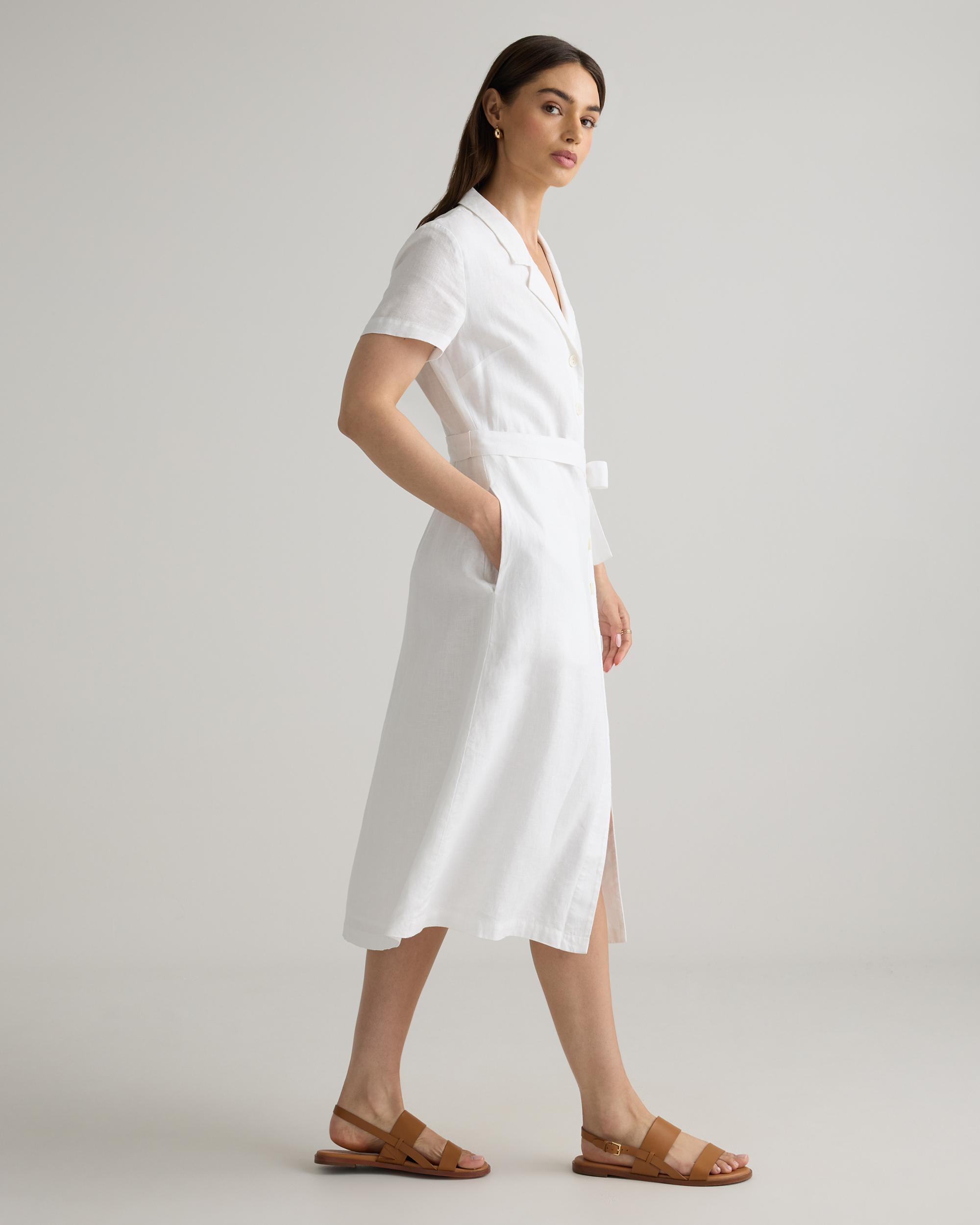 Quince | Women's Short Sleeve Dress Size XL, Linen Product Image