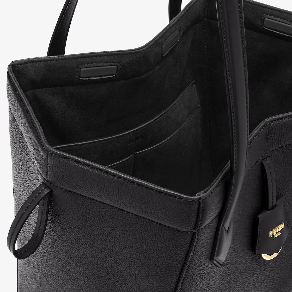 Fendi Origami MediumBlack leather bag that can be transformed Product Image