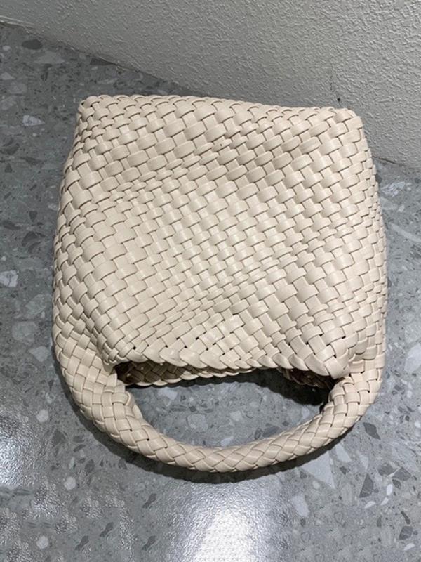 Solid Color Woven Bags Handbags Product Image