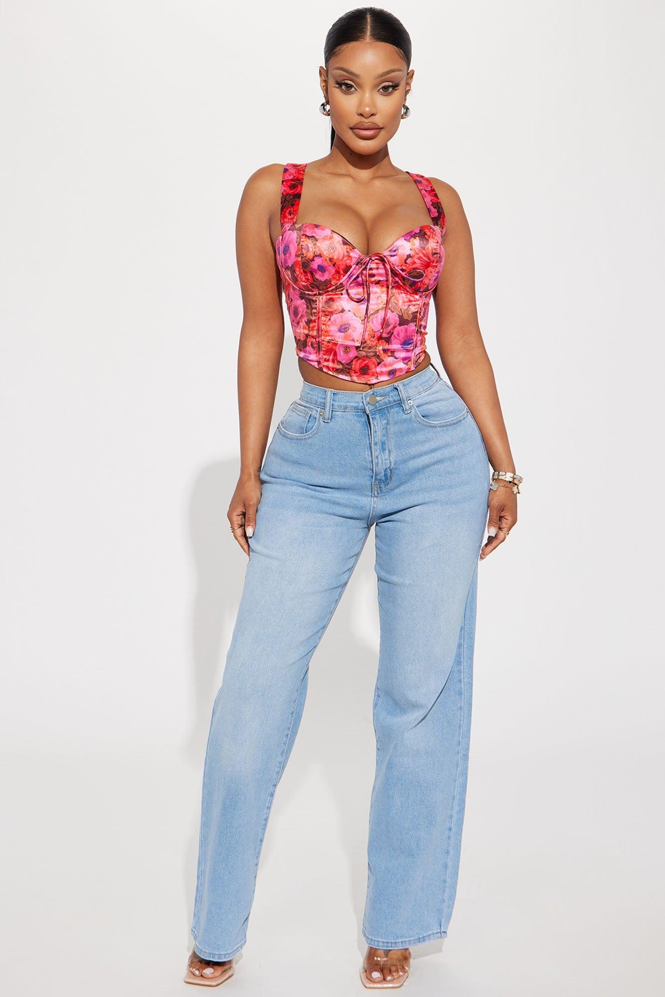 Maribelle Corset Top - Fuchsia Product Image