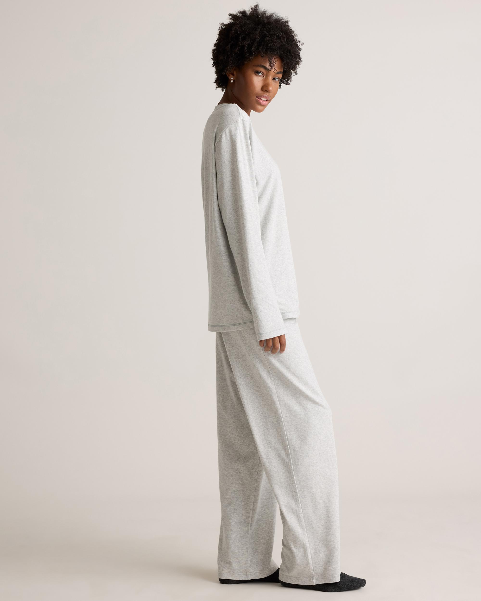 Quince | Women's Dream Lounge OverSized Long Sleeve Pajama Set Cotton Product Image