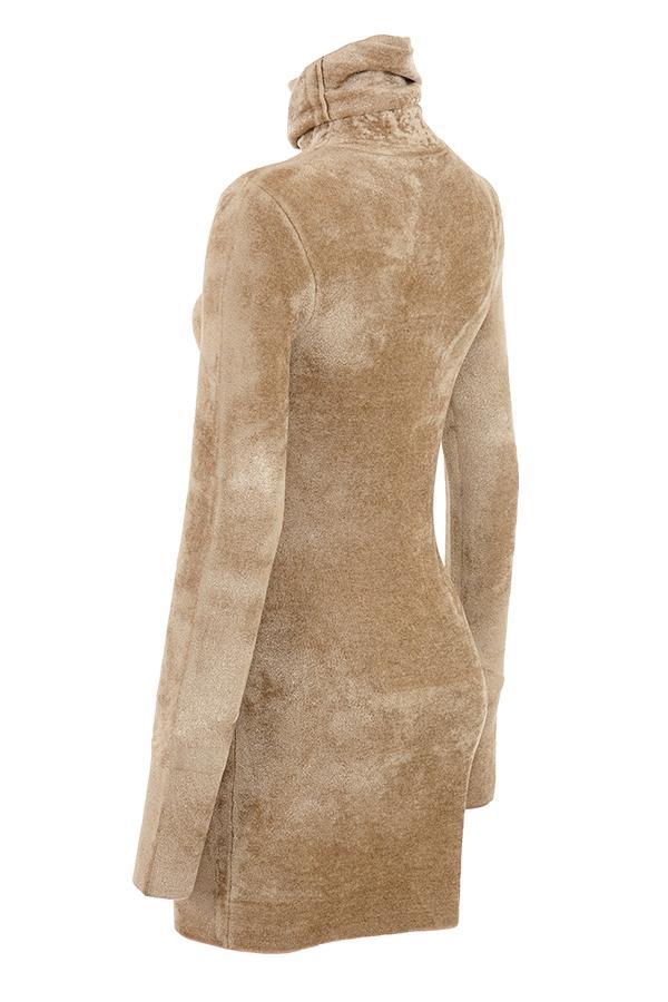Taya Fawn Chenille Mini Dress Product Image