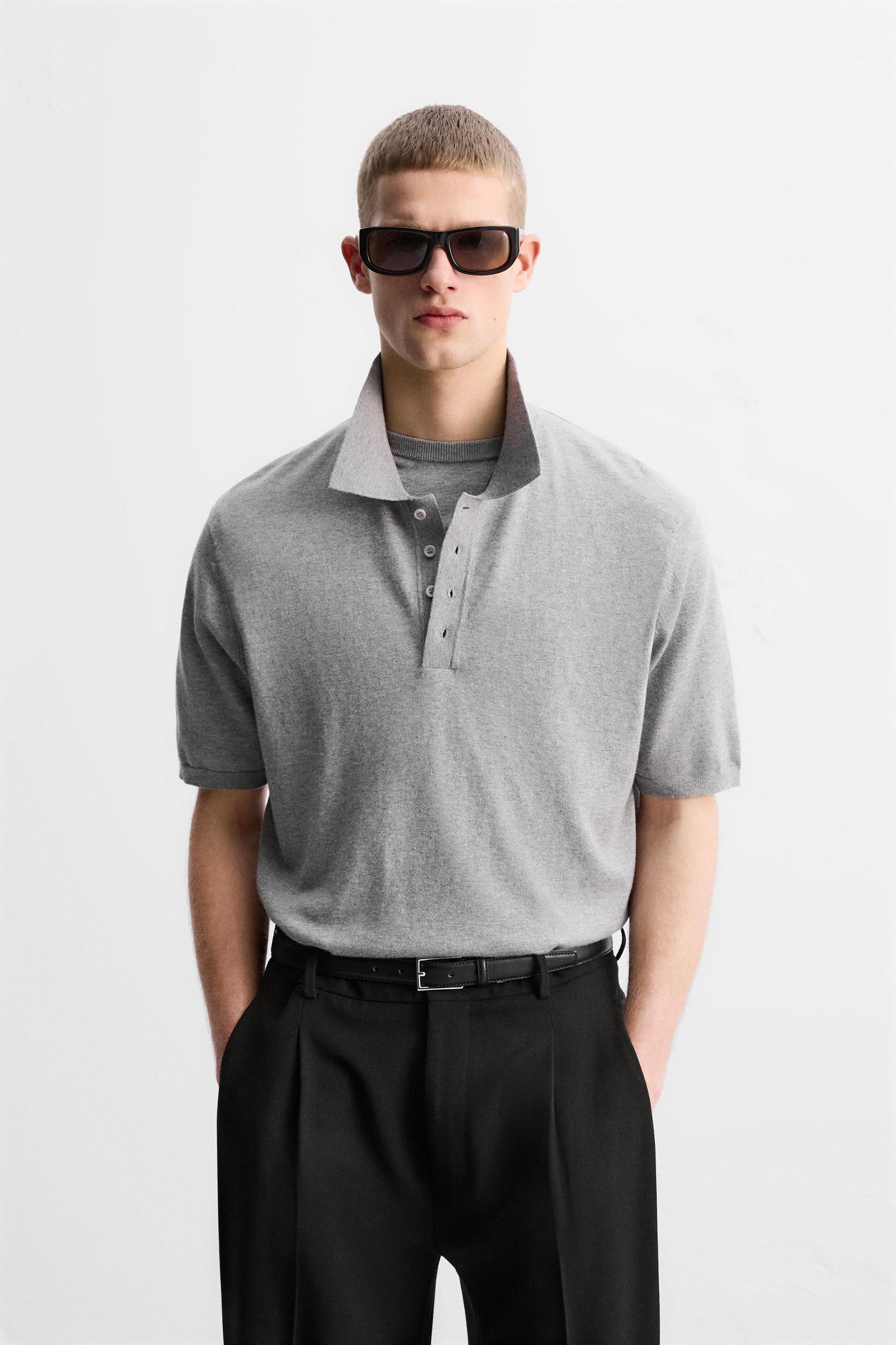 LIMITED EDITION COTTON BLEND KNIT POLO Product Image