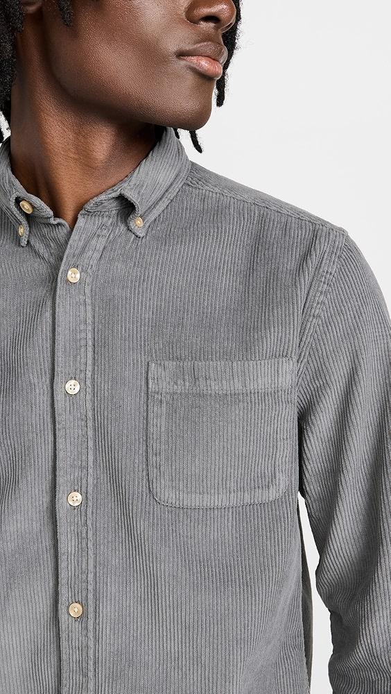 Portuguese Flannel Lobo Corduroy Shirt Anthracite XXL Product Image