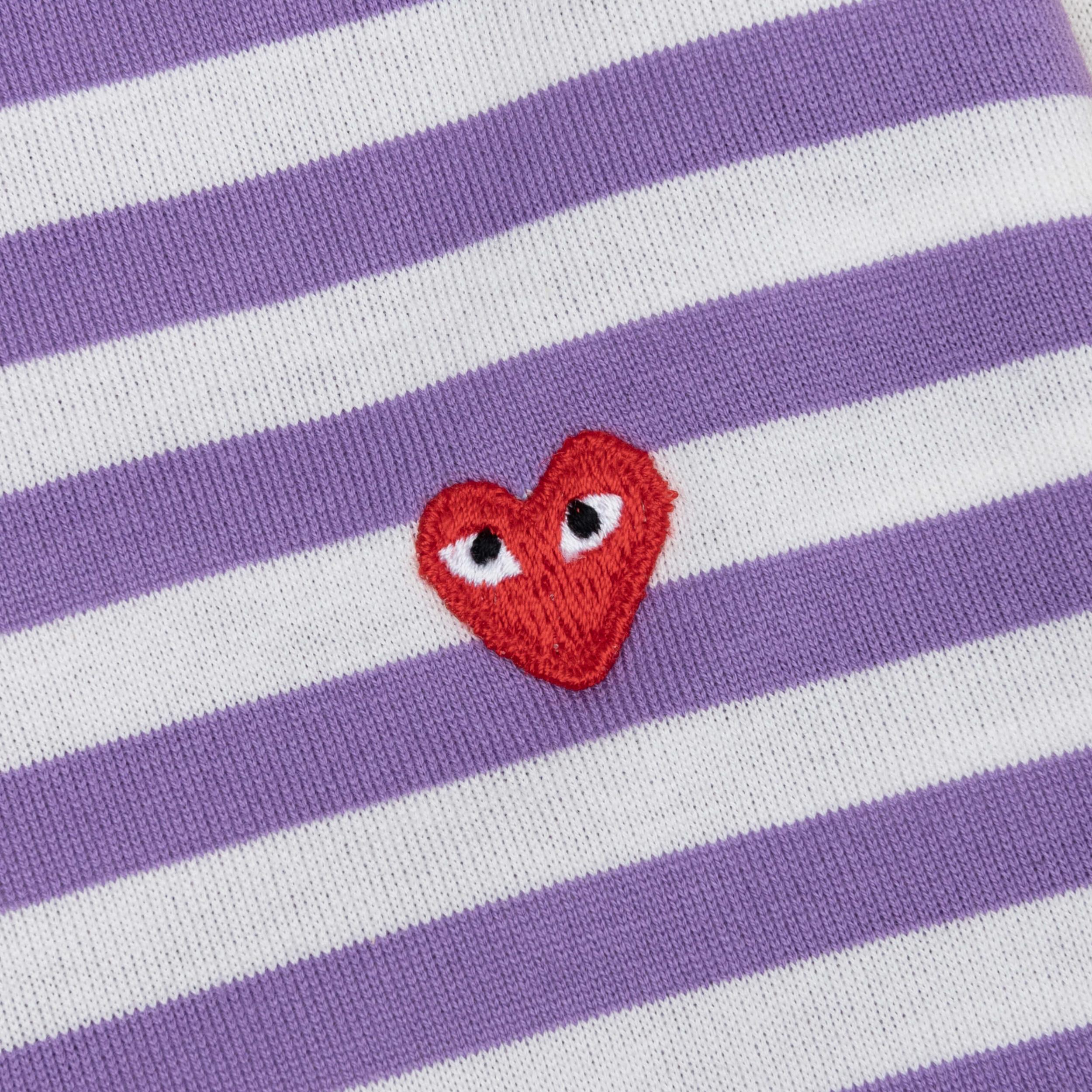Bi-Color Stripe T-Shirt - Purple/Olive Male Product Image
