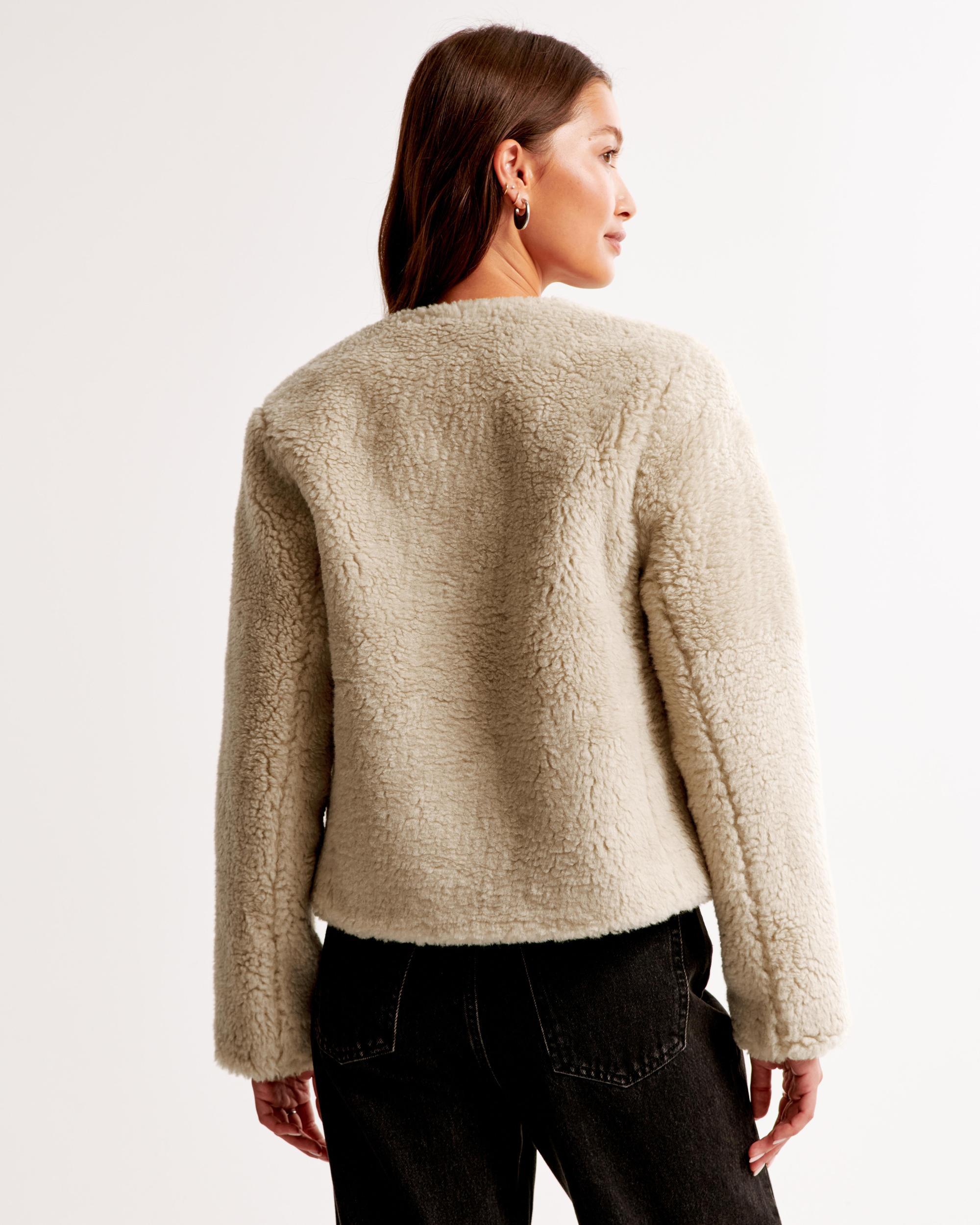 Collarless Sherpa Jacket Product Image
