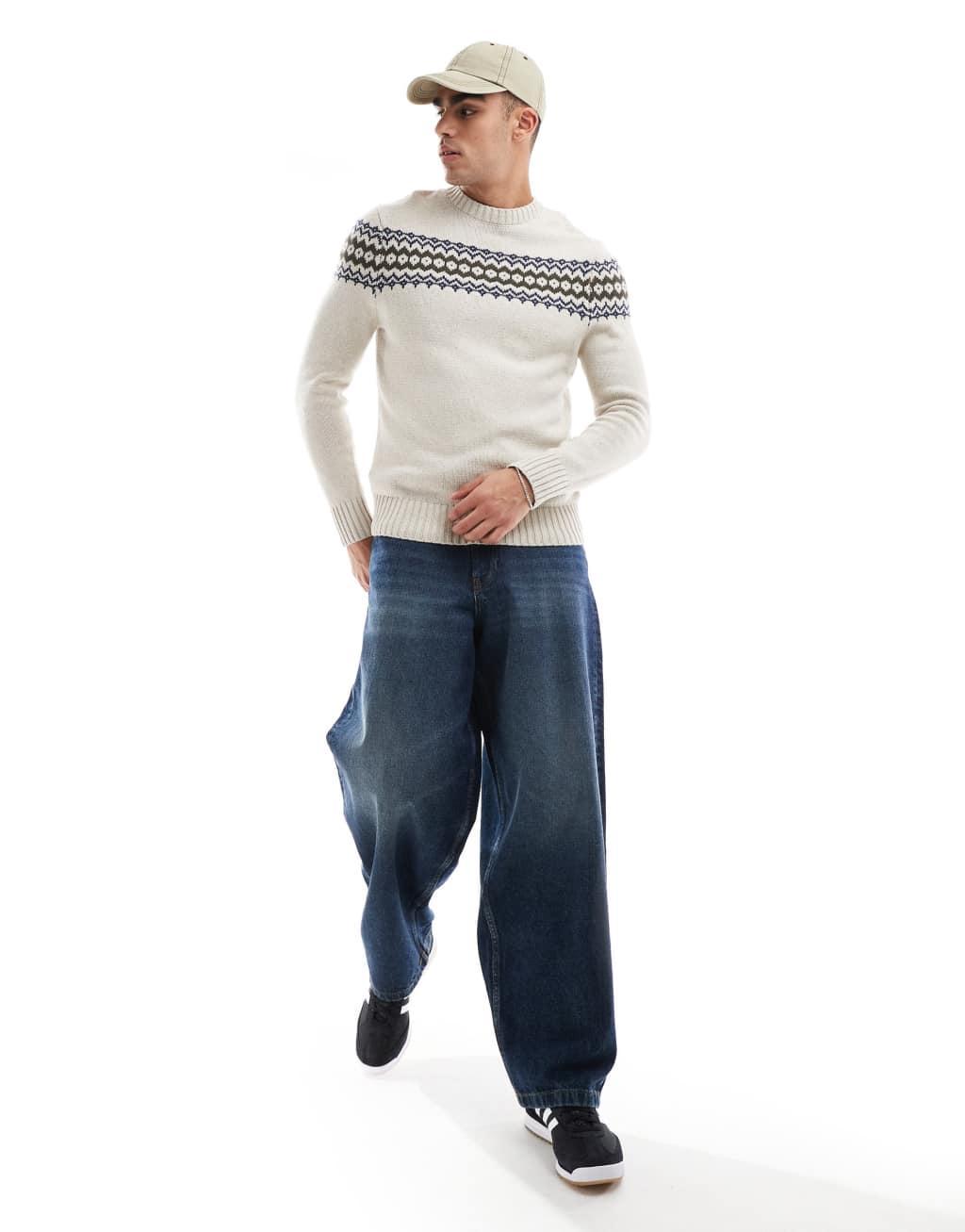 Scalpers Winter Zorn Tricot Sweater In Cream   Product Image