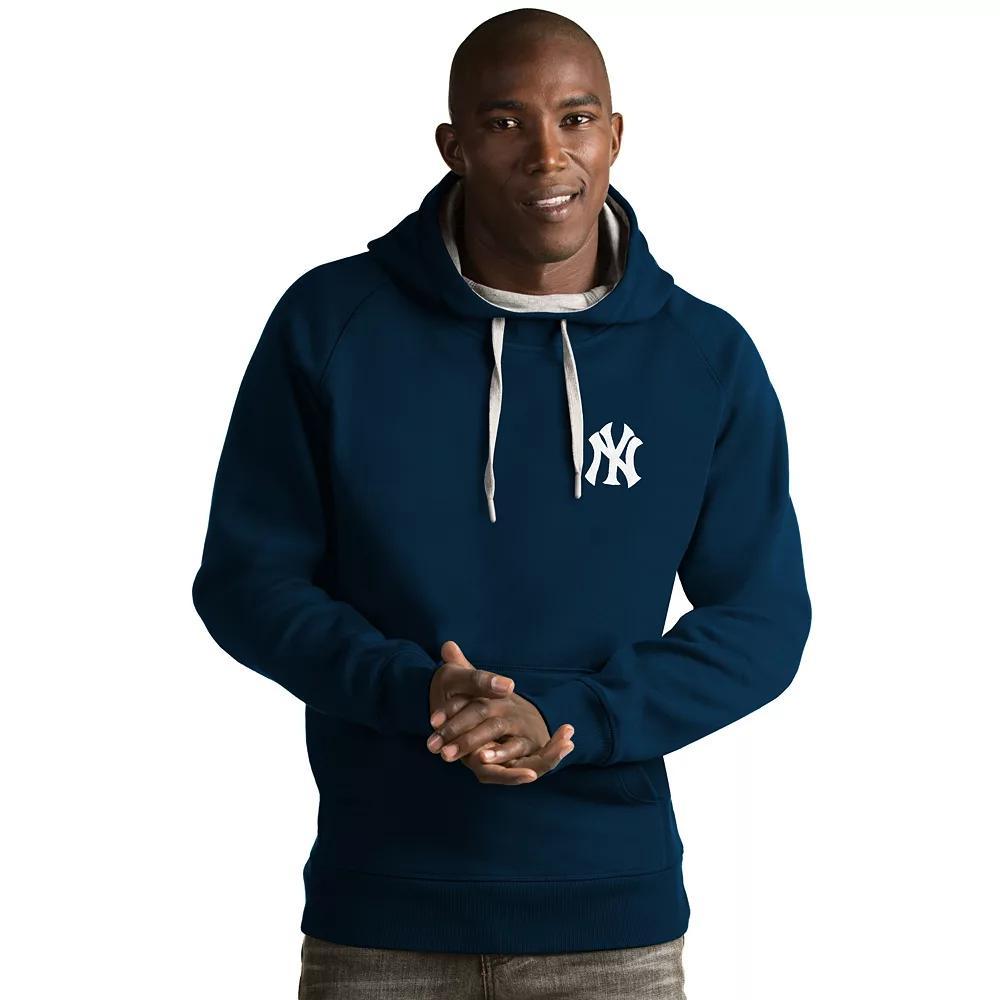 Men's Antigua New York Yankees Victory Pullover Hoodie, Size: 3XL, Blue Product Image