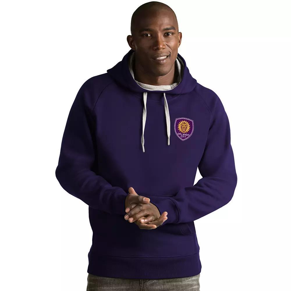 Men's Antigua Orlando City SC Victory Pullover Hoodie, Size: XL, Orf Purple Product Image