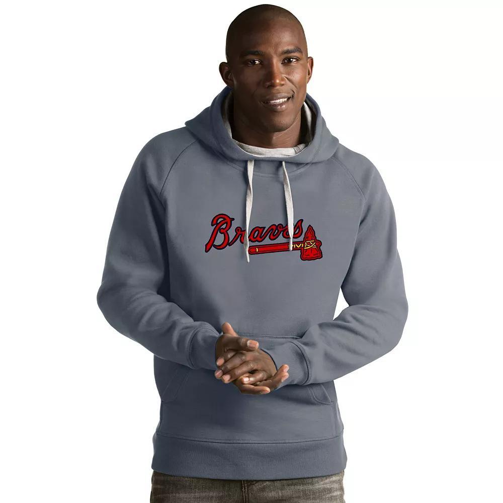 Men's Antigua Detroit Tigers Victory Logo Hoodie, Size: Large, Gray Product Image