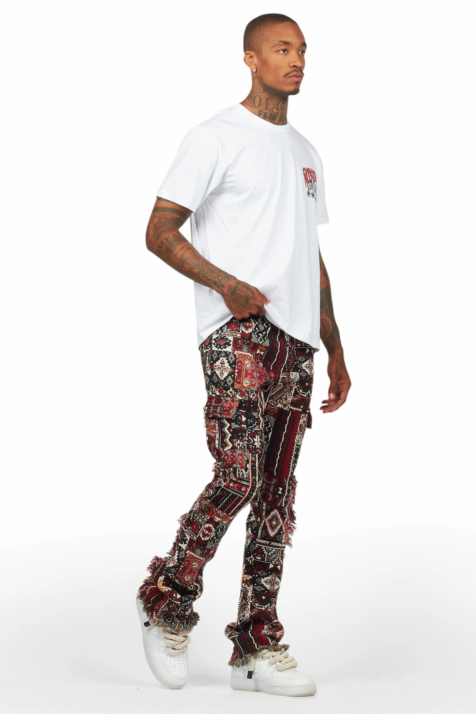 Wizzurd White/Red T-Shirt/Tapestry Jean Bundle Male Product Image