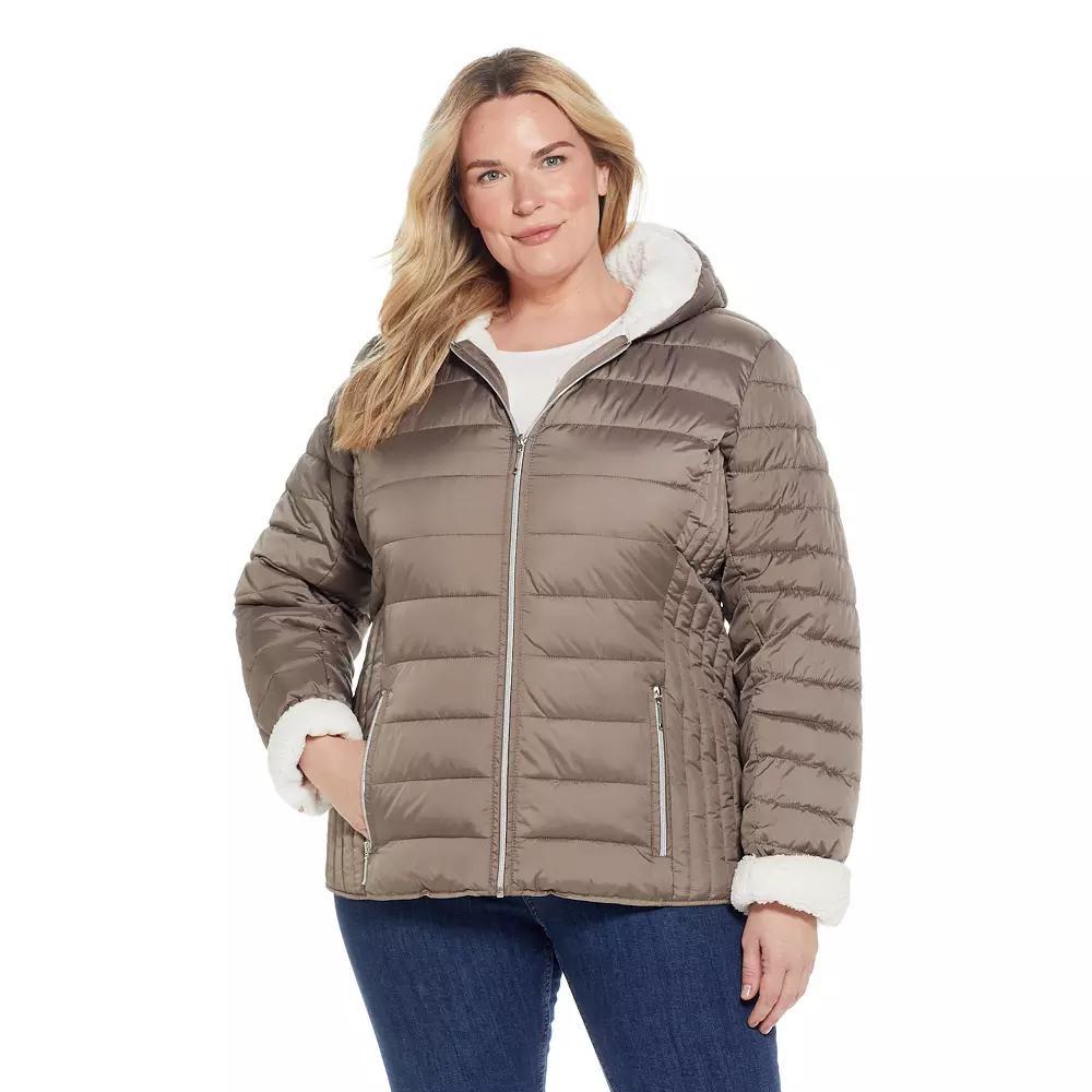 Women's Weathercast Sherpa-Lined Puffer Jacket, Size: 3XL, Coriander Product Image