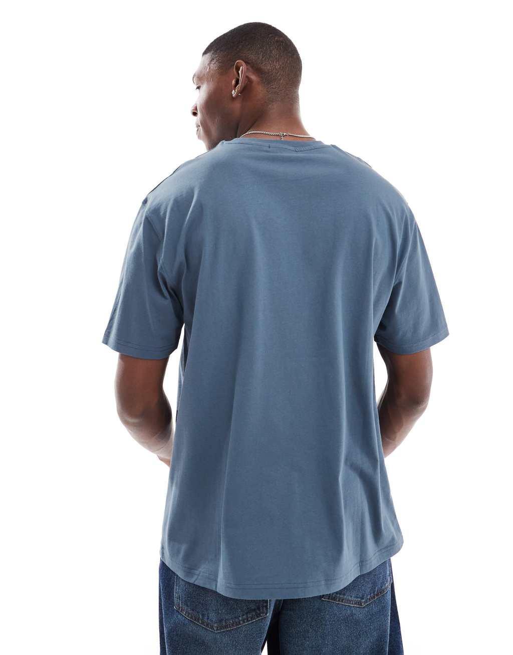 ASOS DESIGN essential relaxed T-shirt in blue Product Image