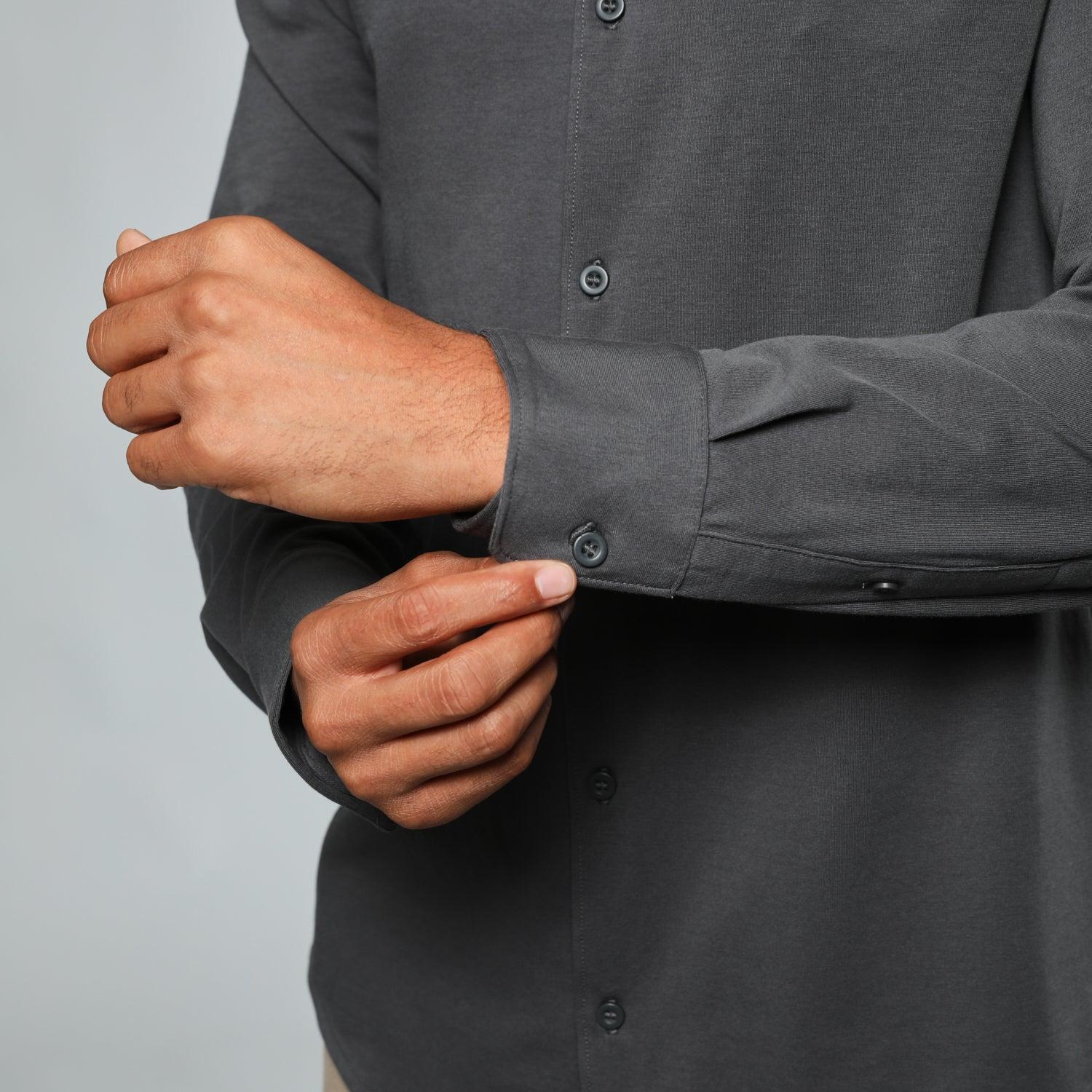 Carbon Long Sleeve Knit Shirt Product Image