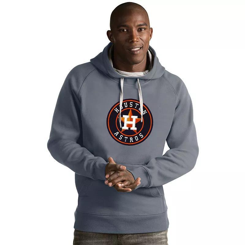 Men's Antigua Houston Astros Victory Logo Hoodie, Size: XL, Gray Product Image