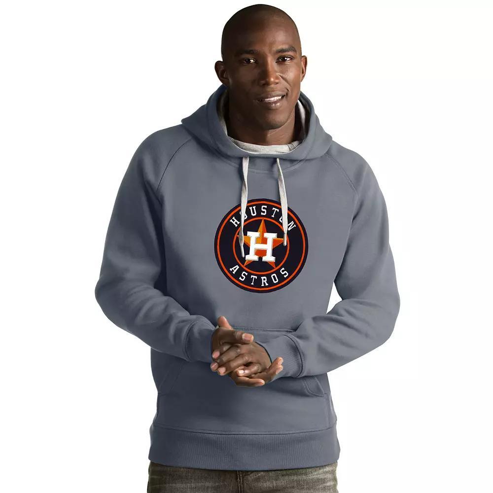 Men's Antigua Houston Astros Victory Logo Hoodie, Size: XL, Gray Product Image