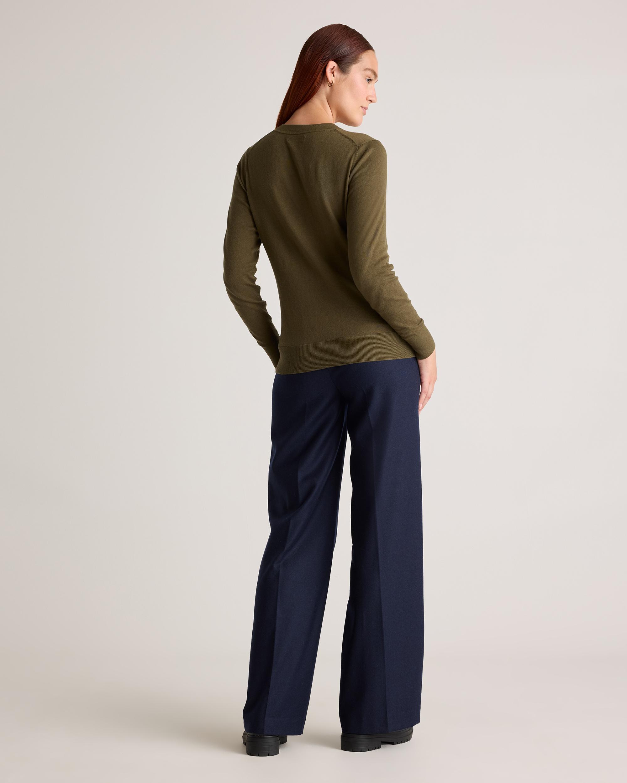 Quince | Women's Lightweight Cotton Cashmere Crew Sweater Organic Cotton Product Image