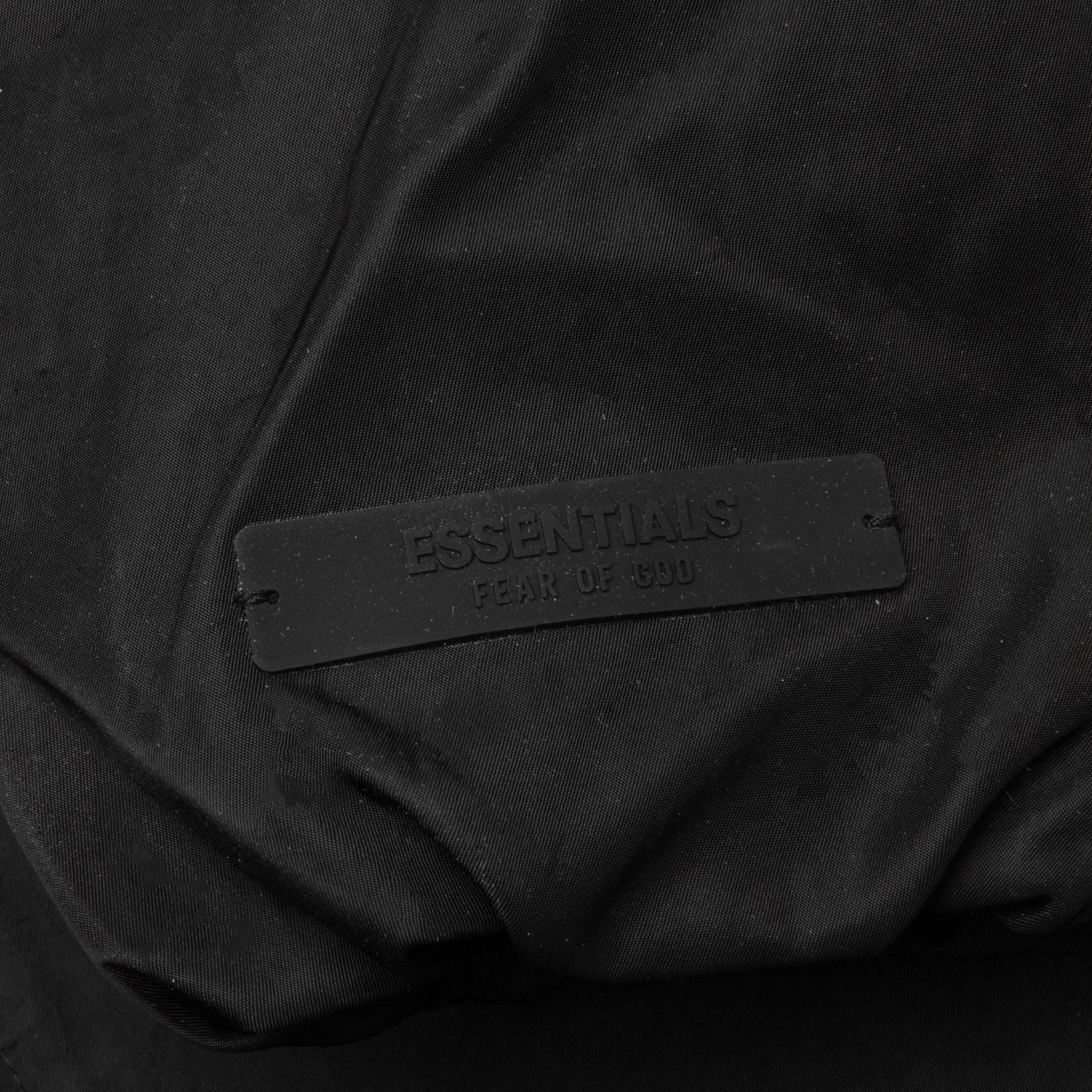 Textured Nylon Trucker Jacket - Black Male Product Image