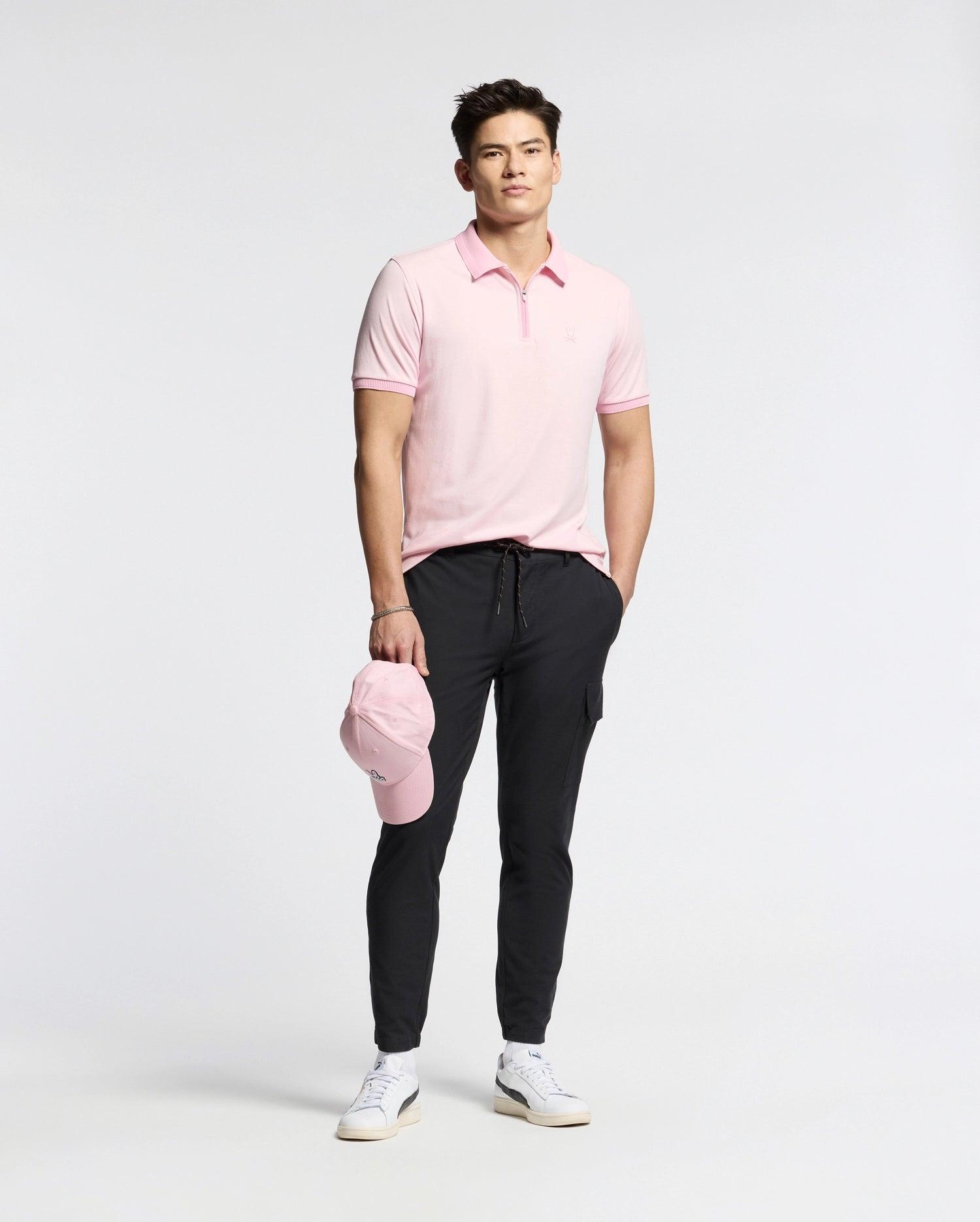 MENS TREVOR PERFORMANCE PIQUE ZIP UP POLO - B6K557F200 Product Image