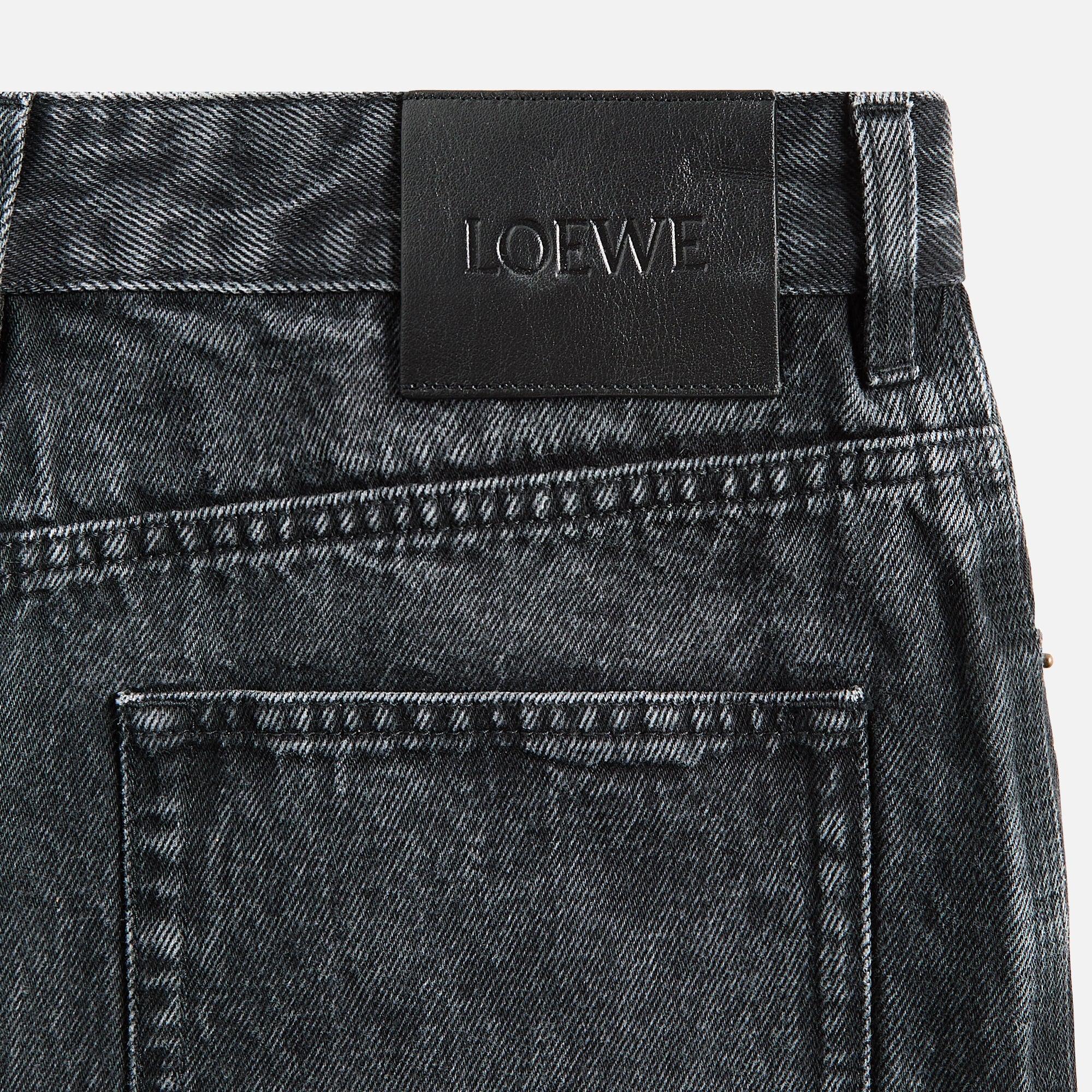 Loewe Anagram Baggy Jeans - Black Male Product Image