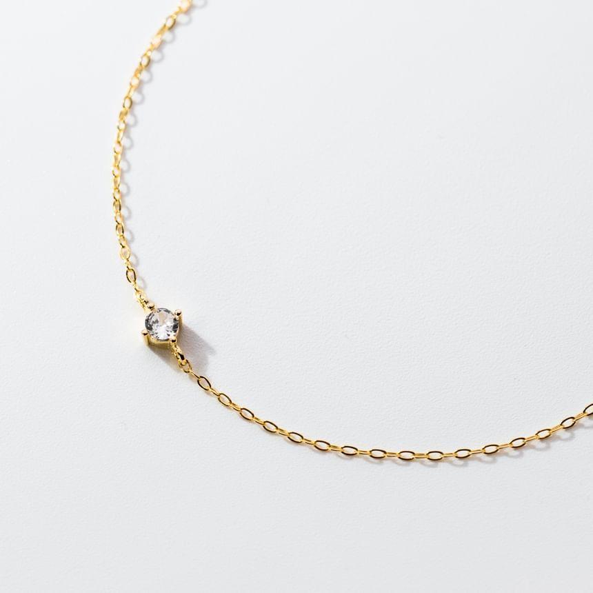 925 Sterling Silver Rhinestone Bracelet Product Image